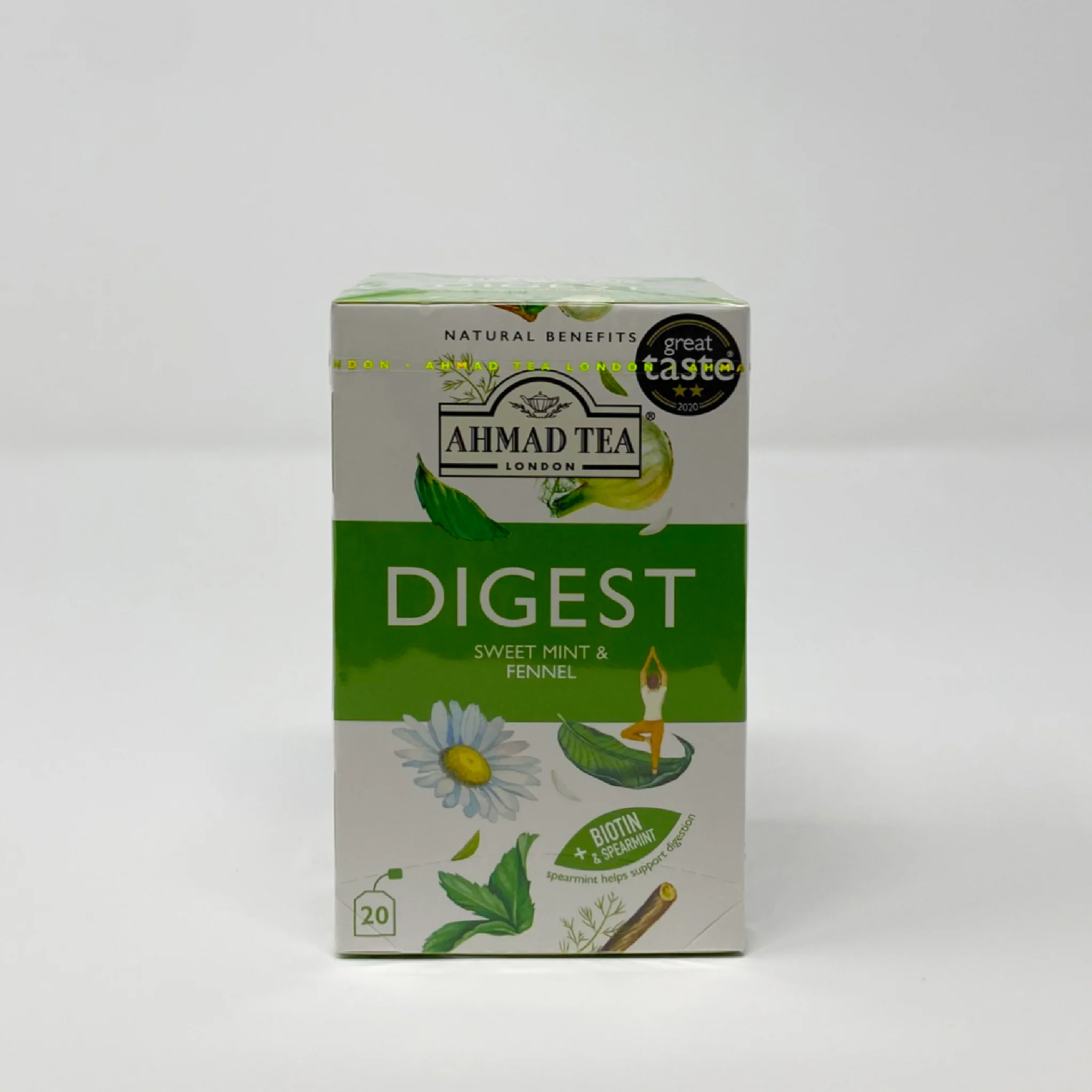 Ahmad green Tea Digest sweet mint & fennel 20 bags
