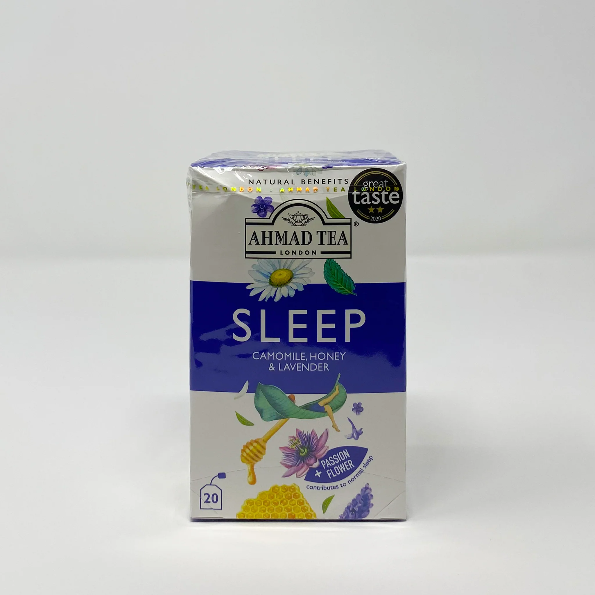 Ahmad Sleep Camomile, honey, Lavender green tea 20 bags