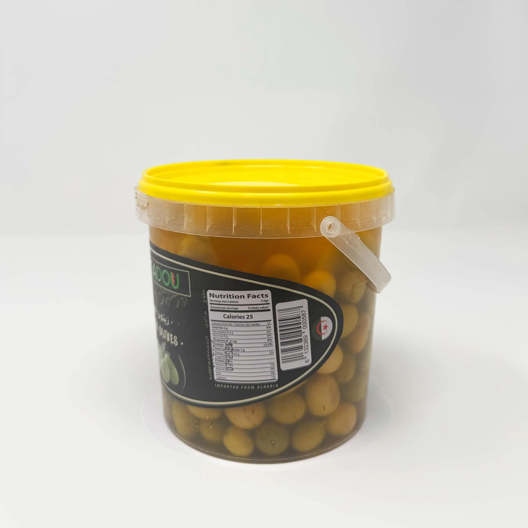 Akfadou Whole Green Algerian Olives 800g - Image 2