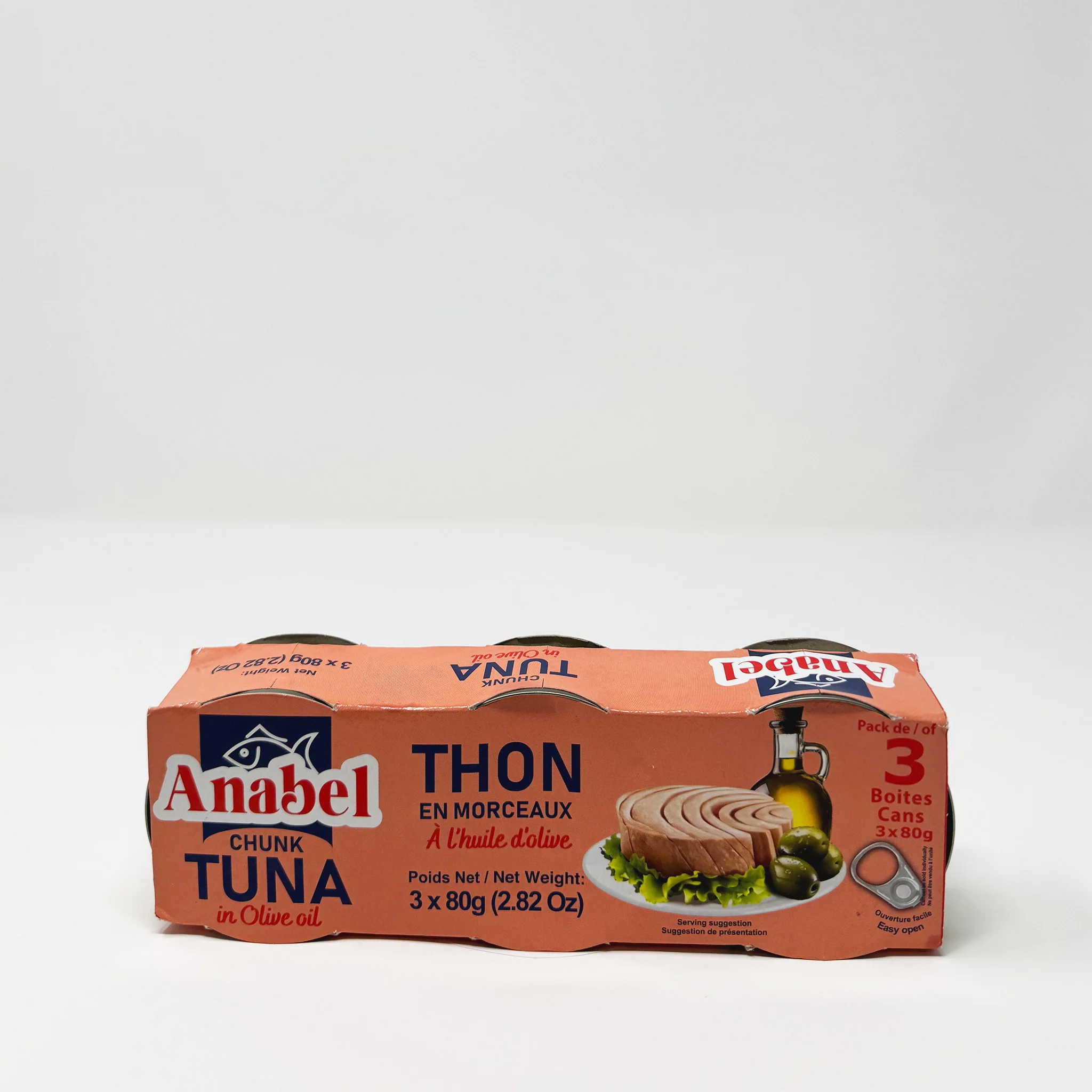 Anabel thon chunk tuna olives oil 3x80 g