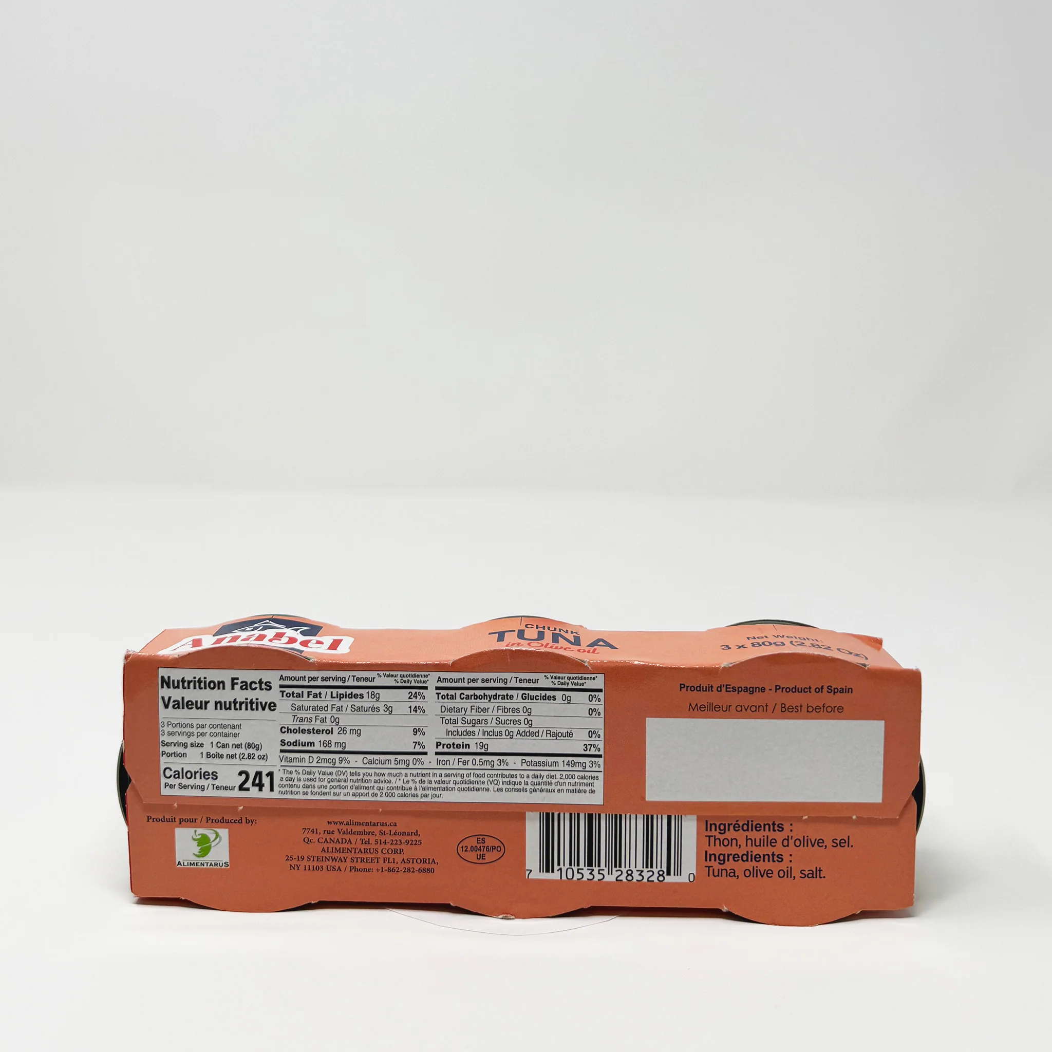 Anabel thon chunk tuna olives oil 3x80 g - Image 2