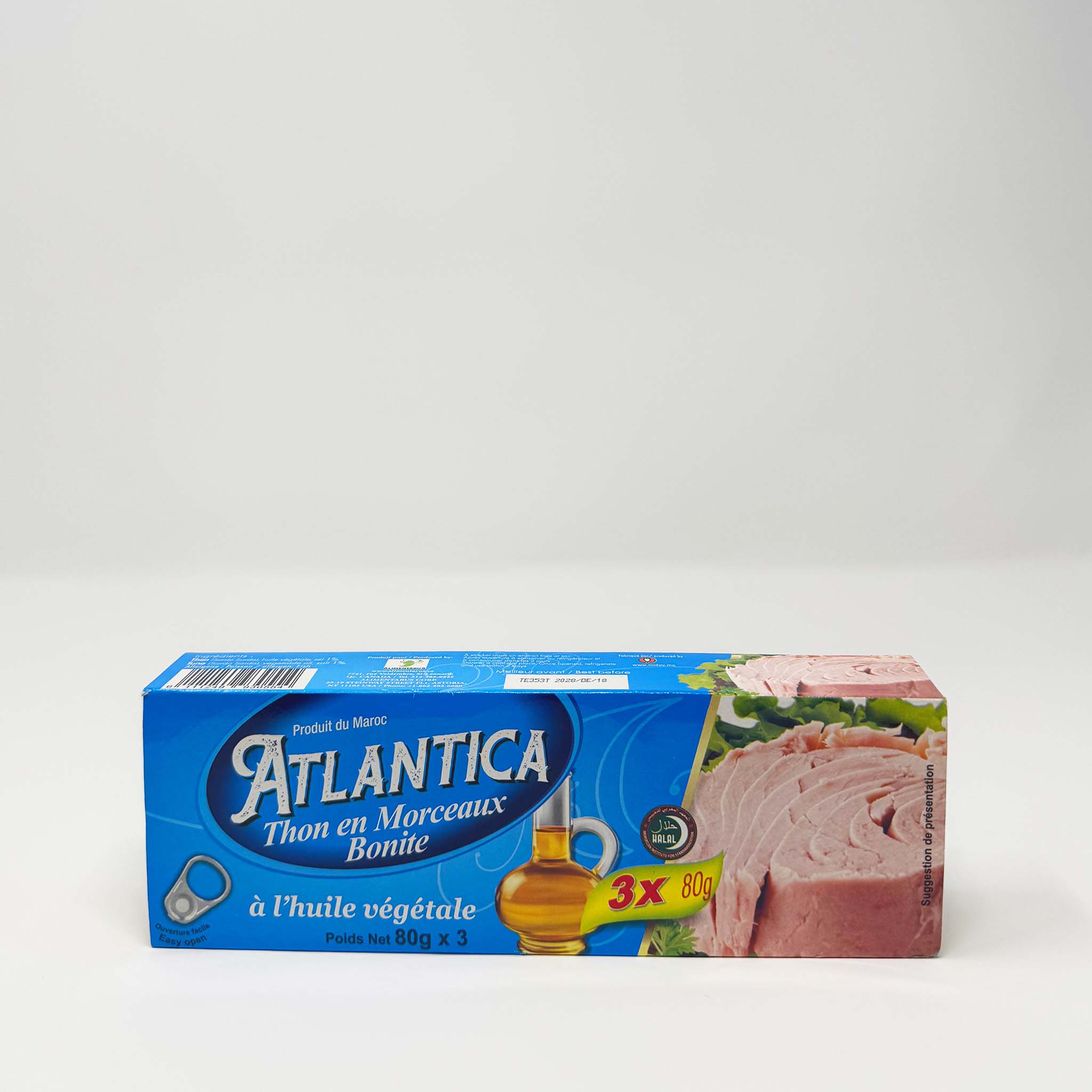 Atlantica Moroccan Chunk Tuna in Vegetable Oil 3 pack