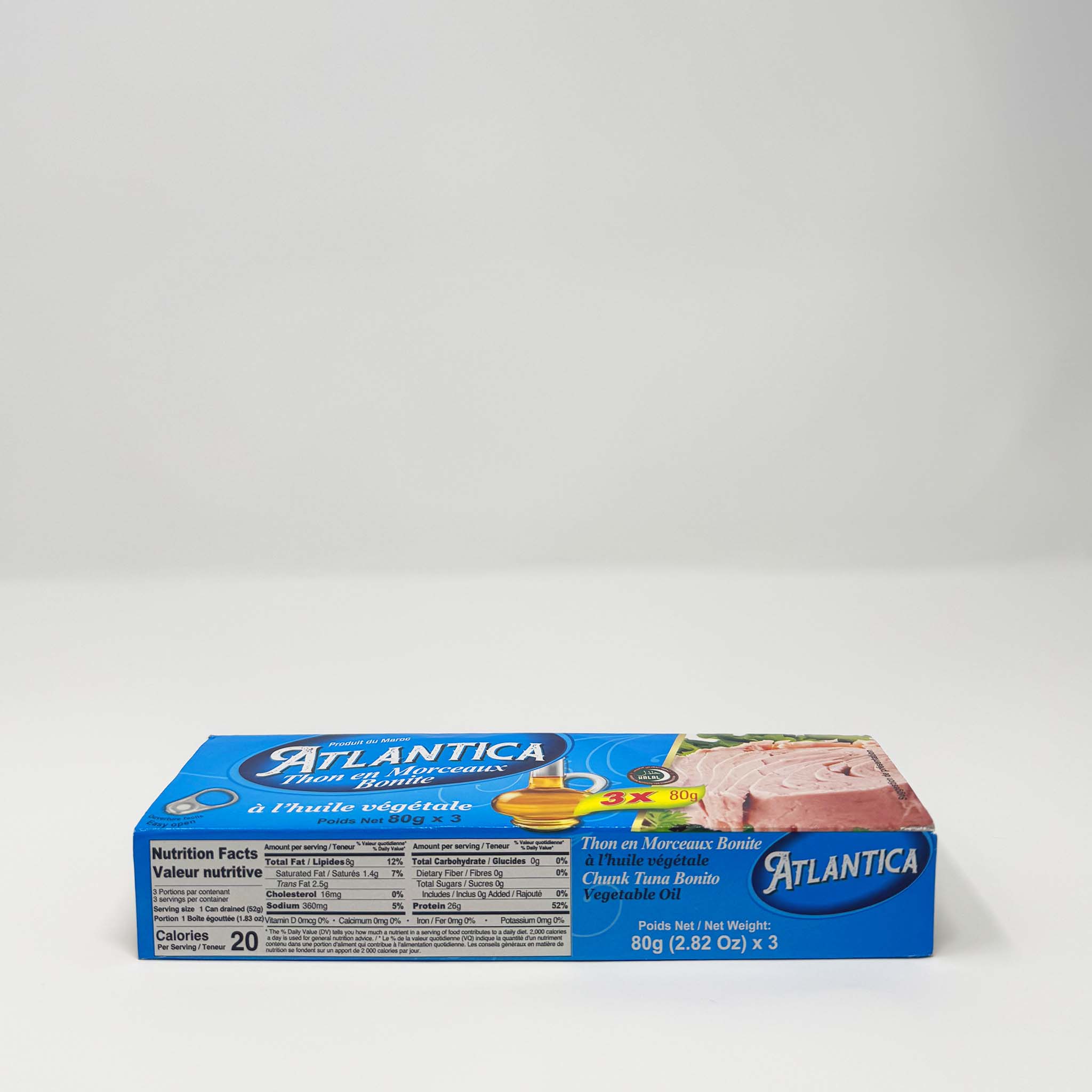 Atlantica Moroccan Chunk Tuna in Vegetable Oil 3 pack - Image 2