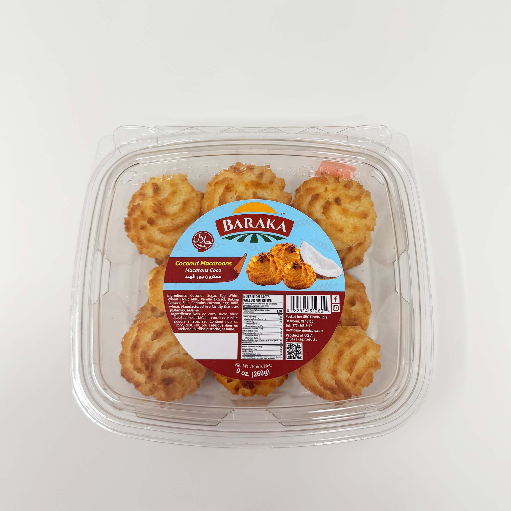 Baraka coconut Macaroons 260g