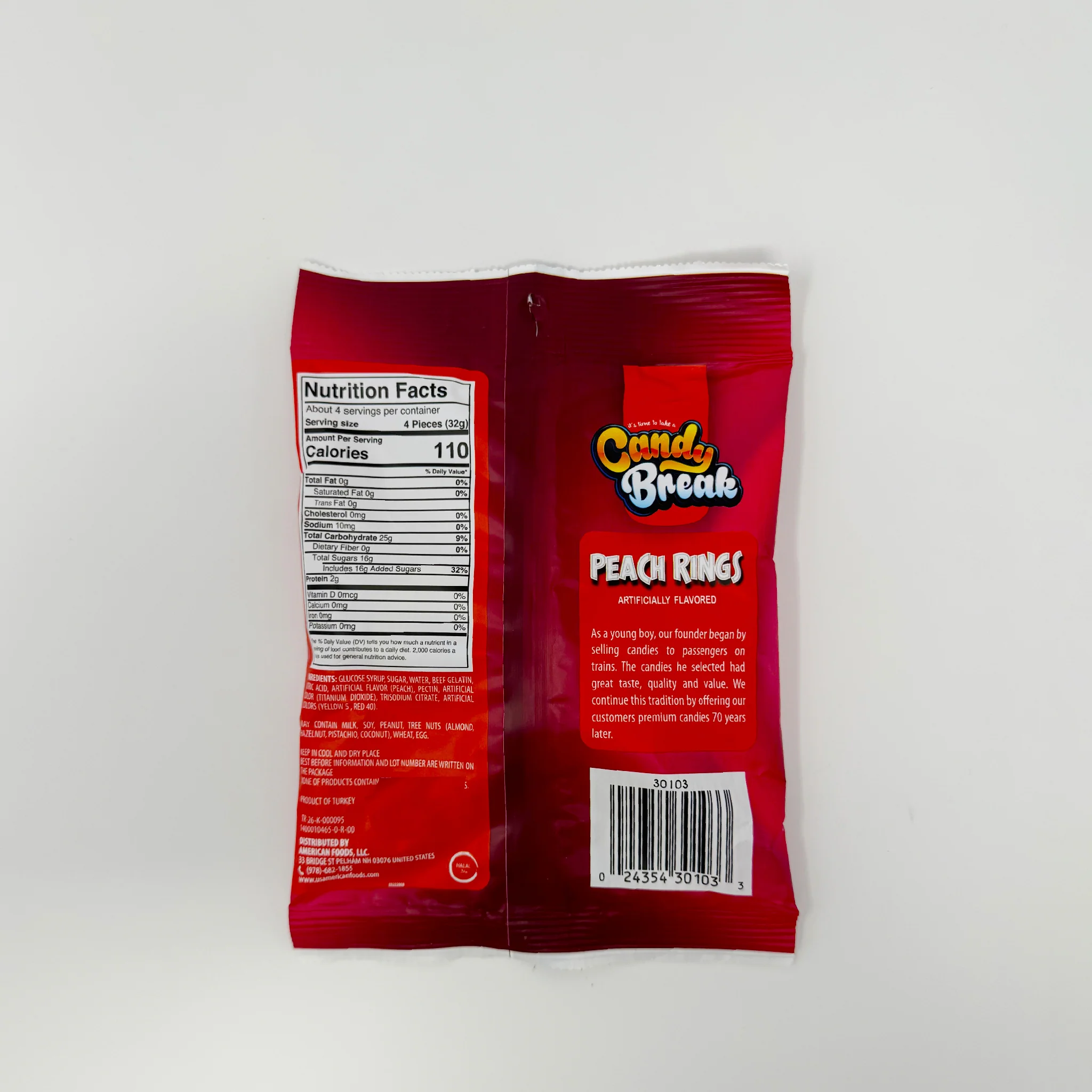 Candy Break Peach Rings 113 g - Image 2