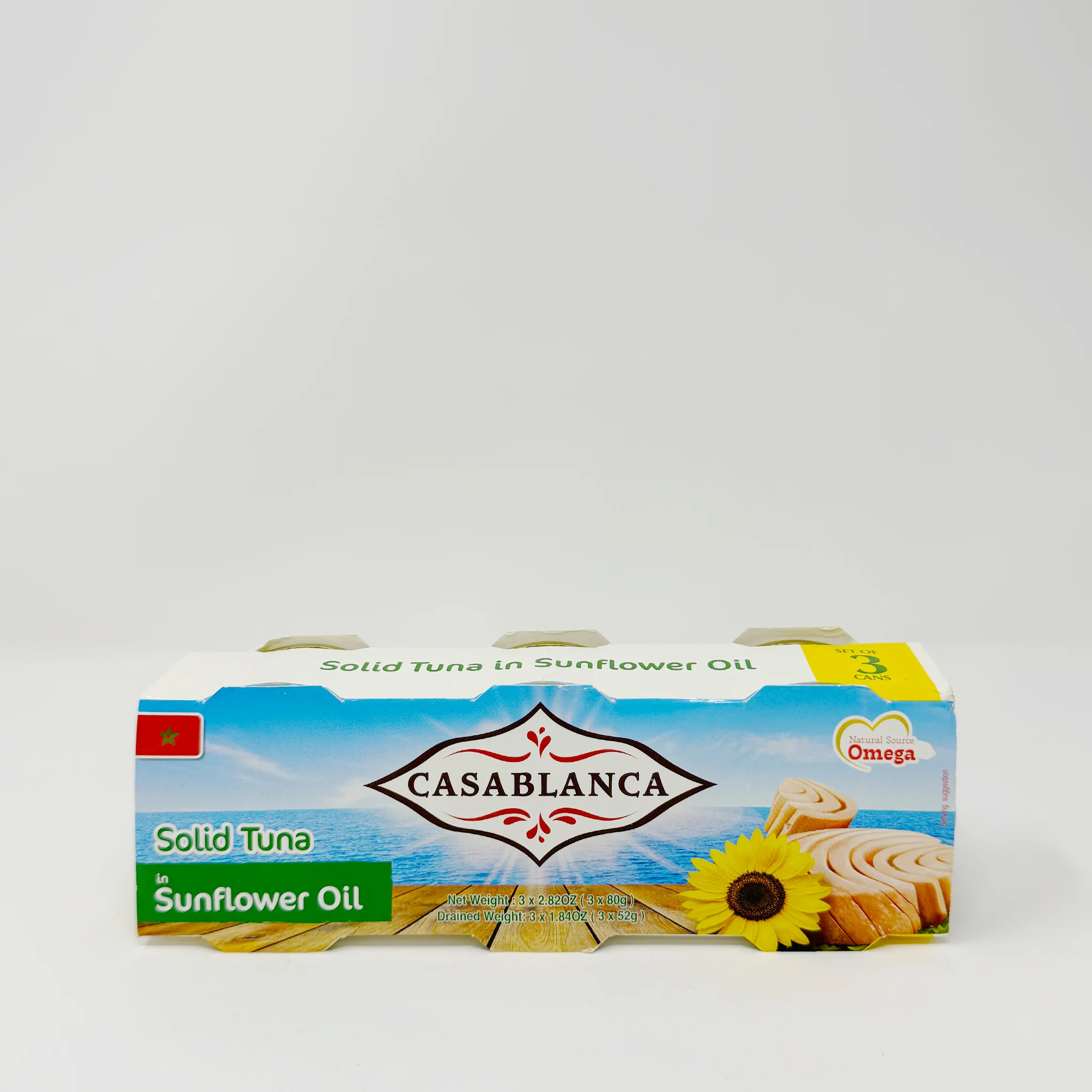 Casablanca Moroccan Solid tuna in Sunflower oil 3pack
