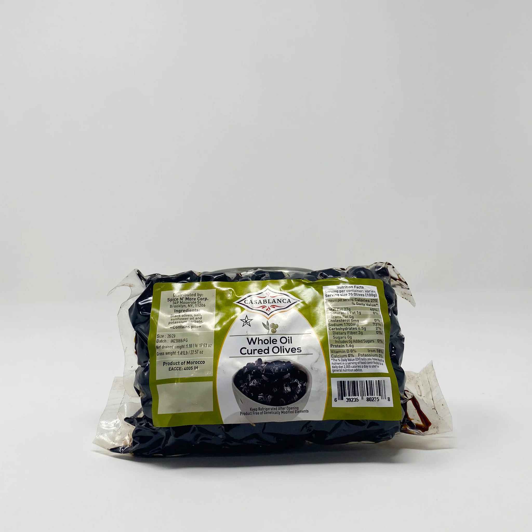 Casablanca whole oil cured olives black