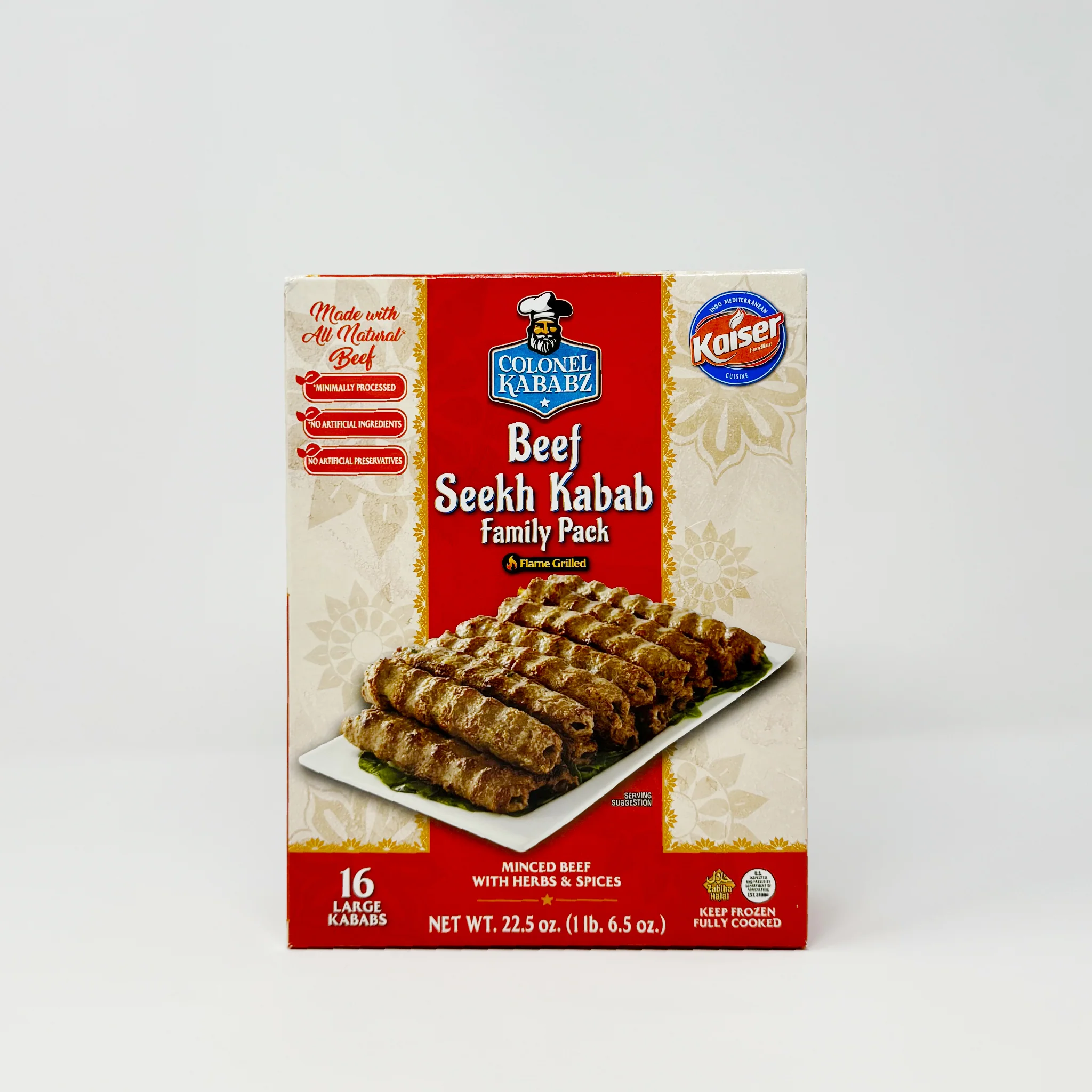 Colonel Kababz Beef Seekh Kabab Family pack 22.5 oz (In-Store Only)