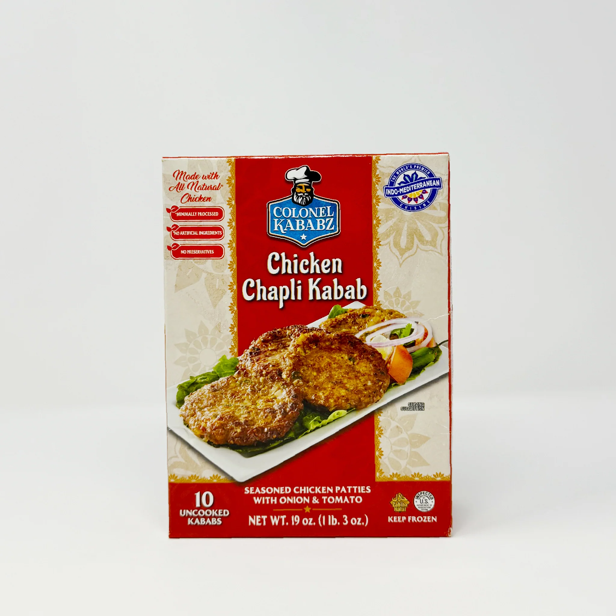 Colonel Kababz Chicken Chapli Kabab 19oz (In-Store Only)