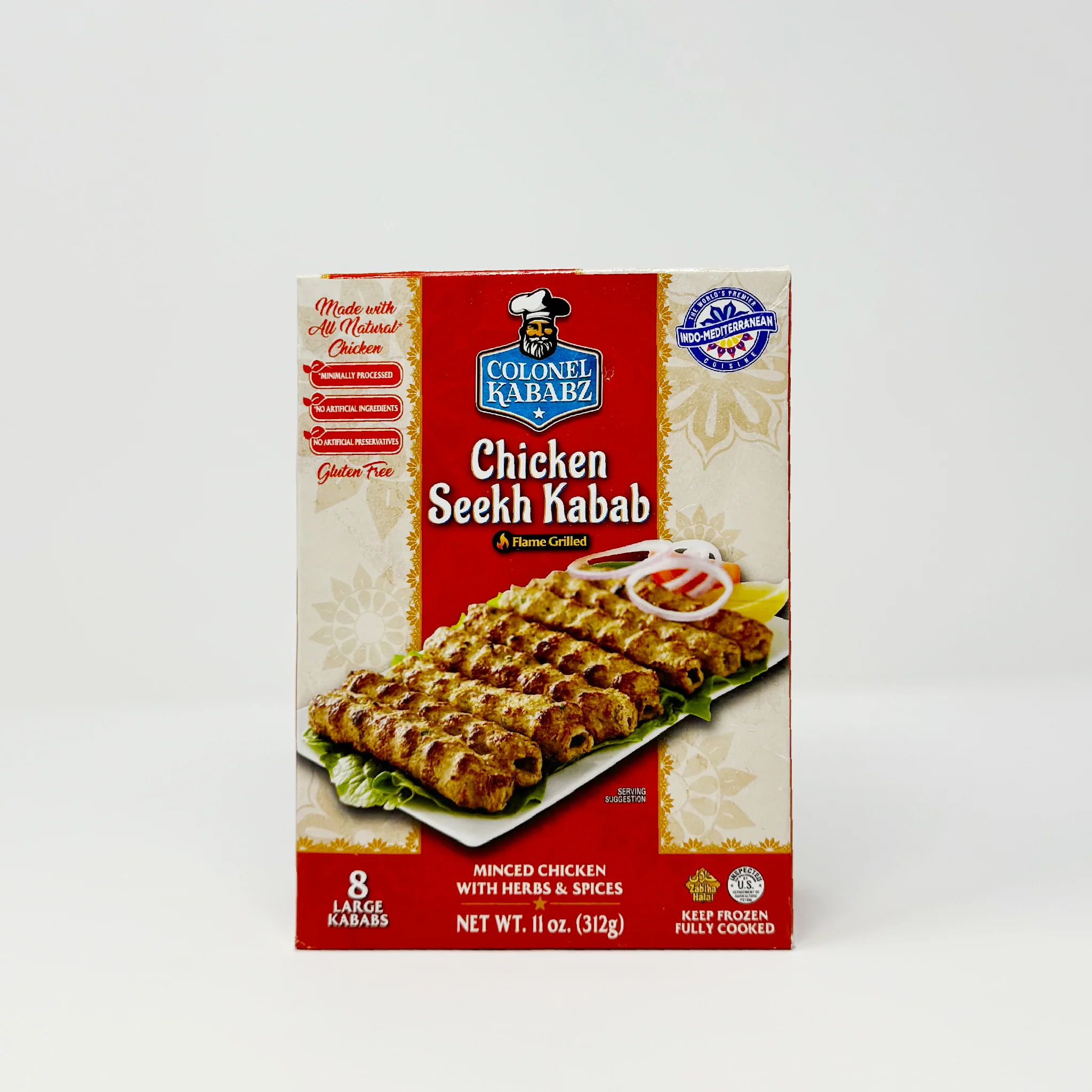 Colonel Kababz Chicken Seekh Kabab 312g (In-Store Only)