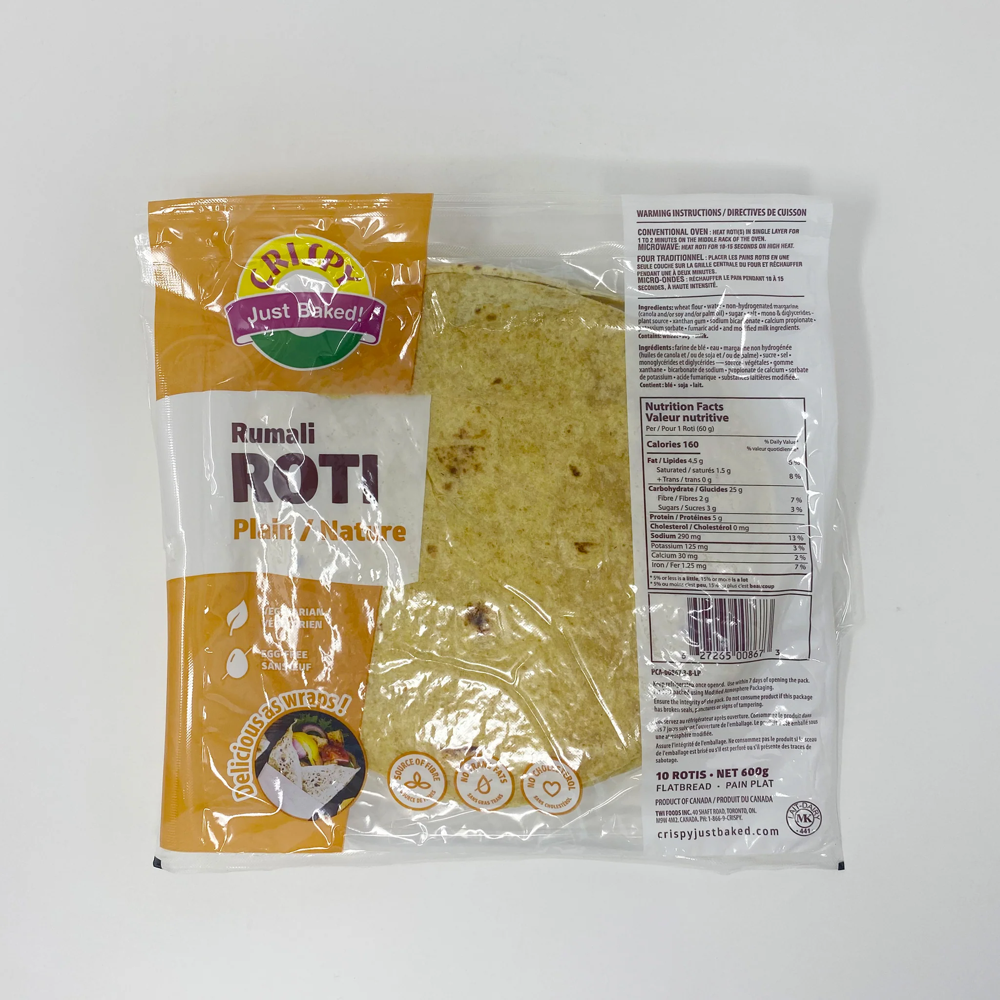 Crispy Rumali Roti plain 600g