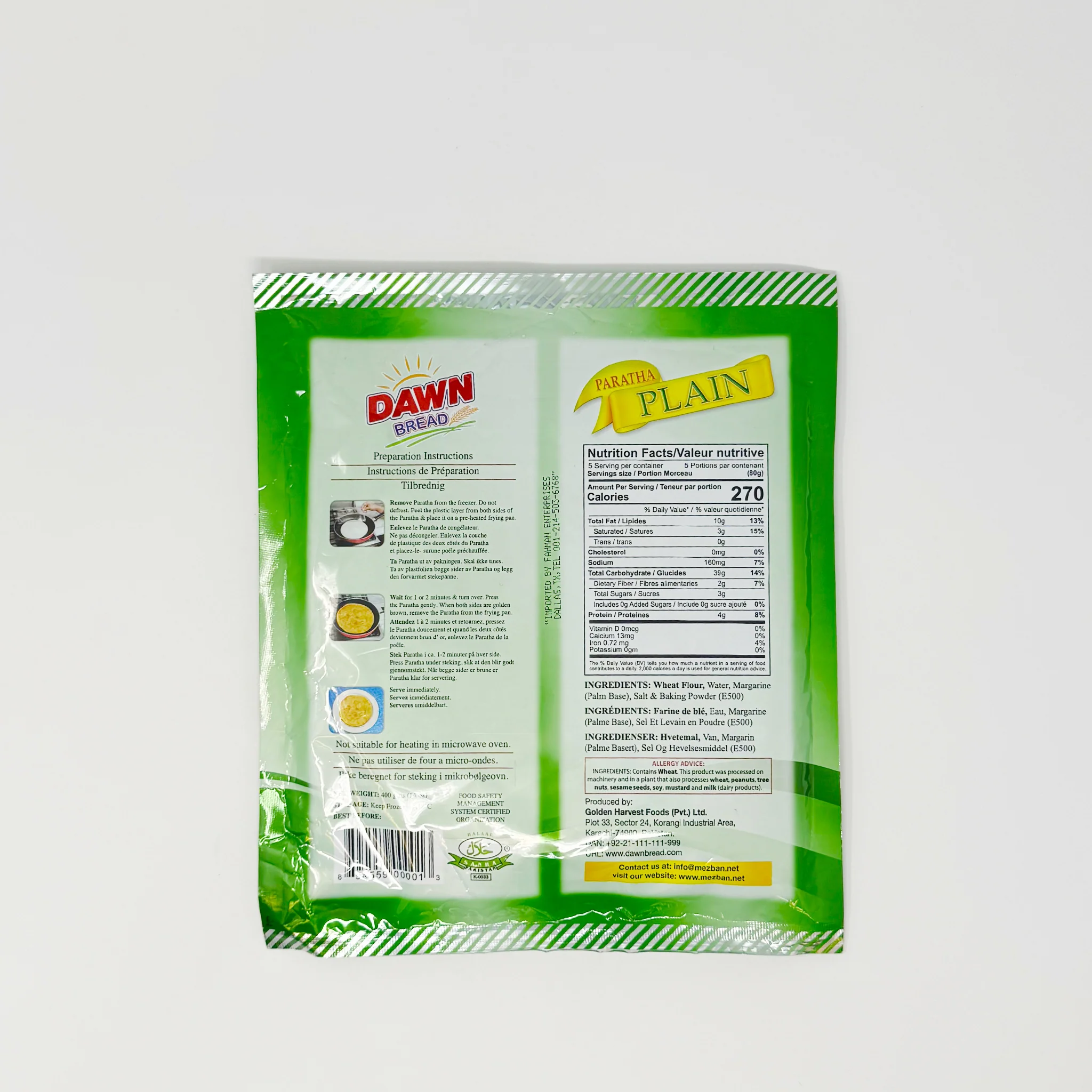 Dawn plain paratha 5 pieces 400g (In-Store Only) - Image 2