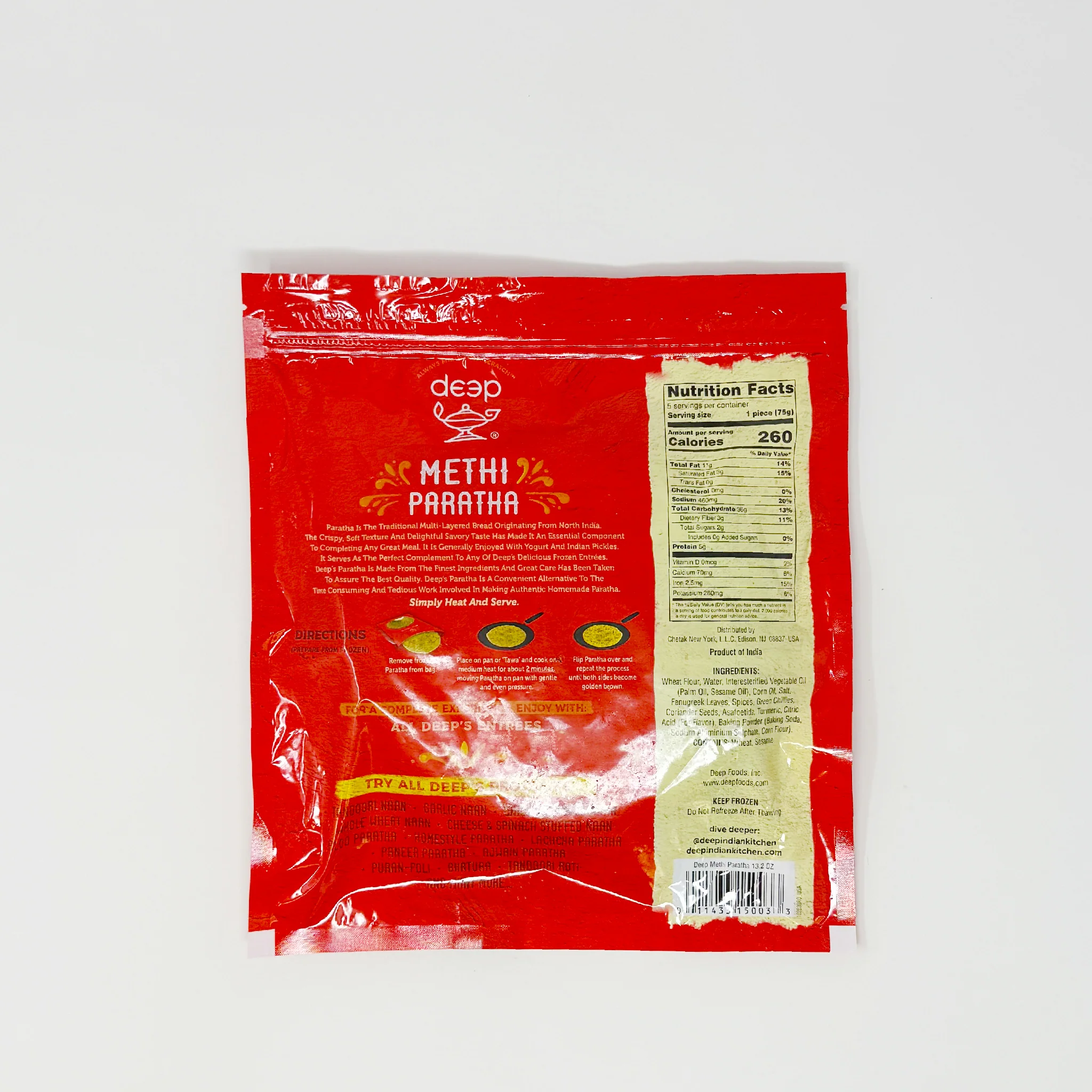Deep Methi paratha 5 pack (In-Store Only) - Image 2