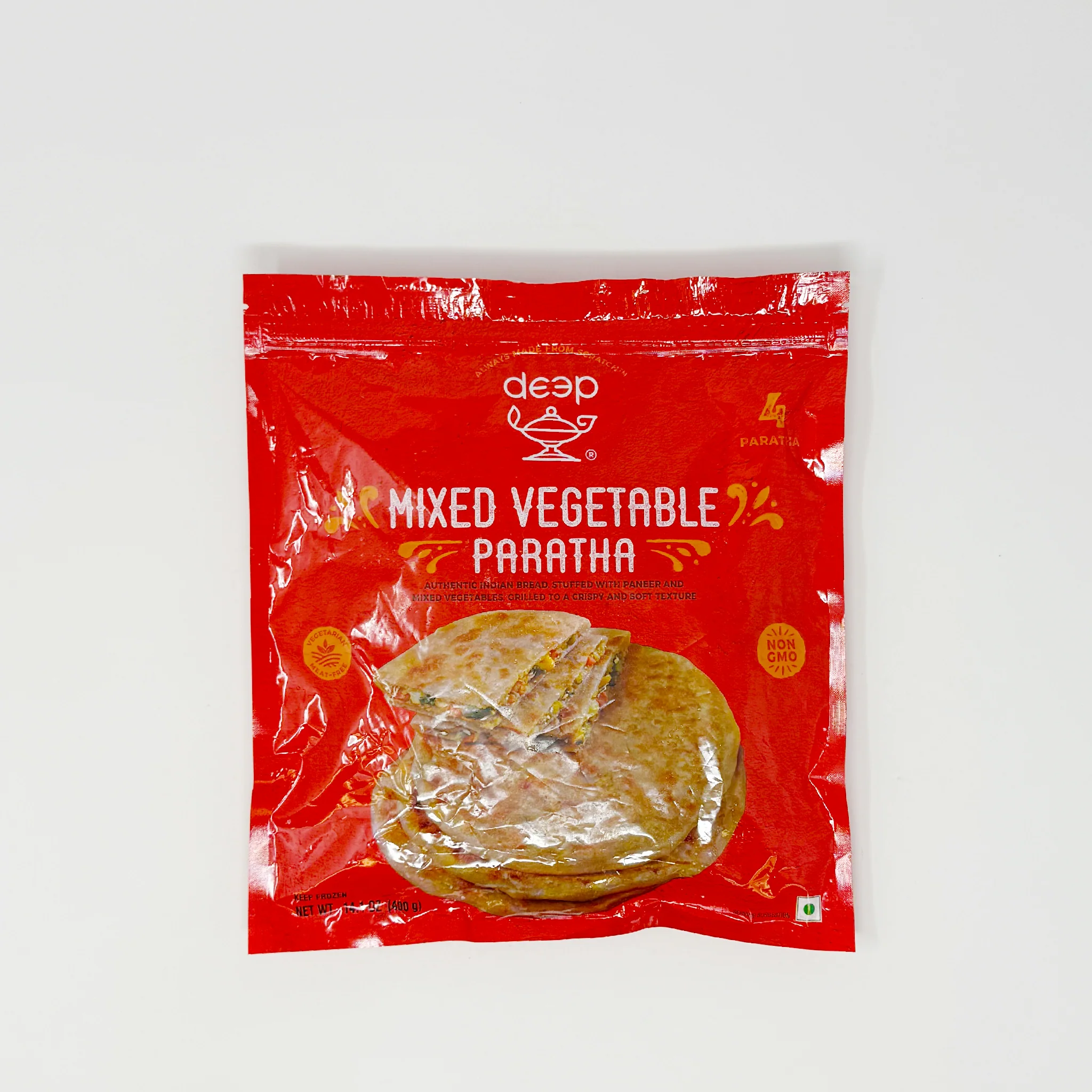 Deep Mixed vegetables paratha 4 pieces (In-Store Only)