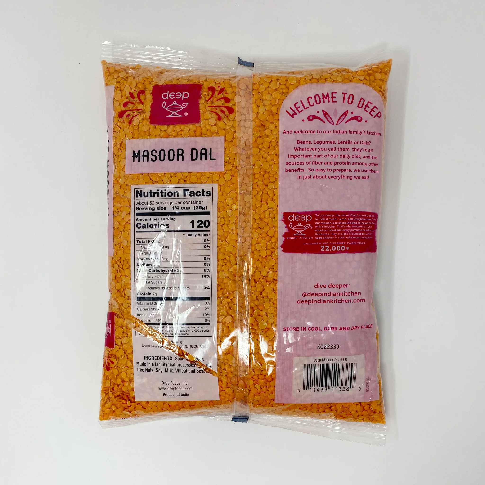 Deep red lentils Mansoor dal 2-4lb - Image 2