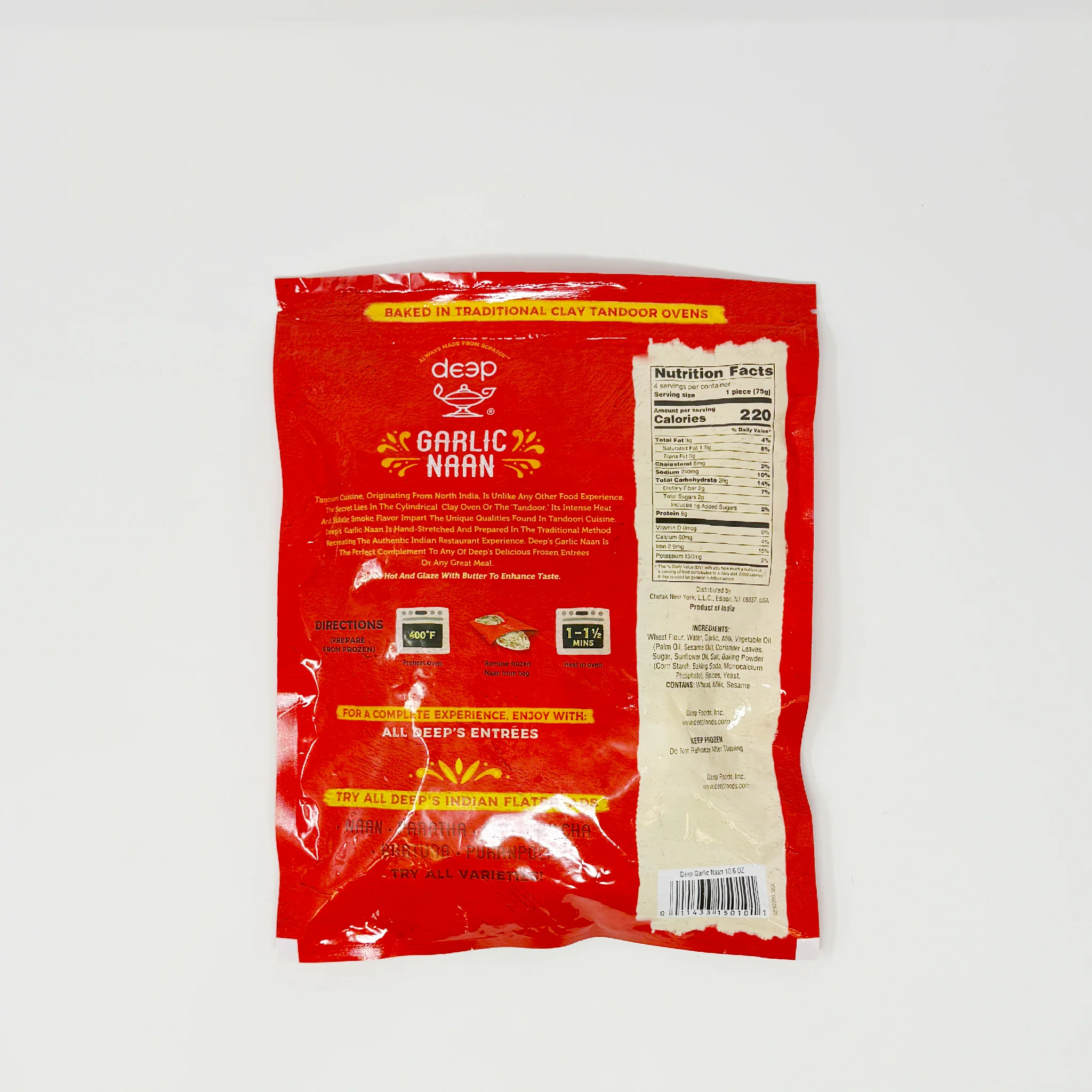 Deep Tandoori naan Garlic 5 pack (In-Store Only) - Image 2