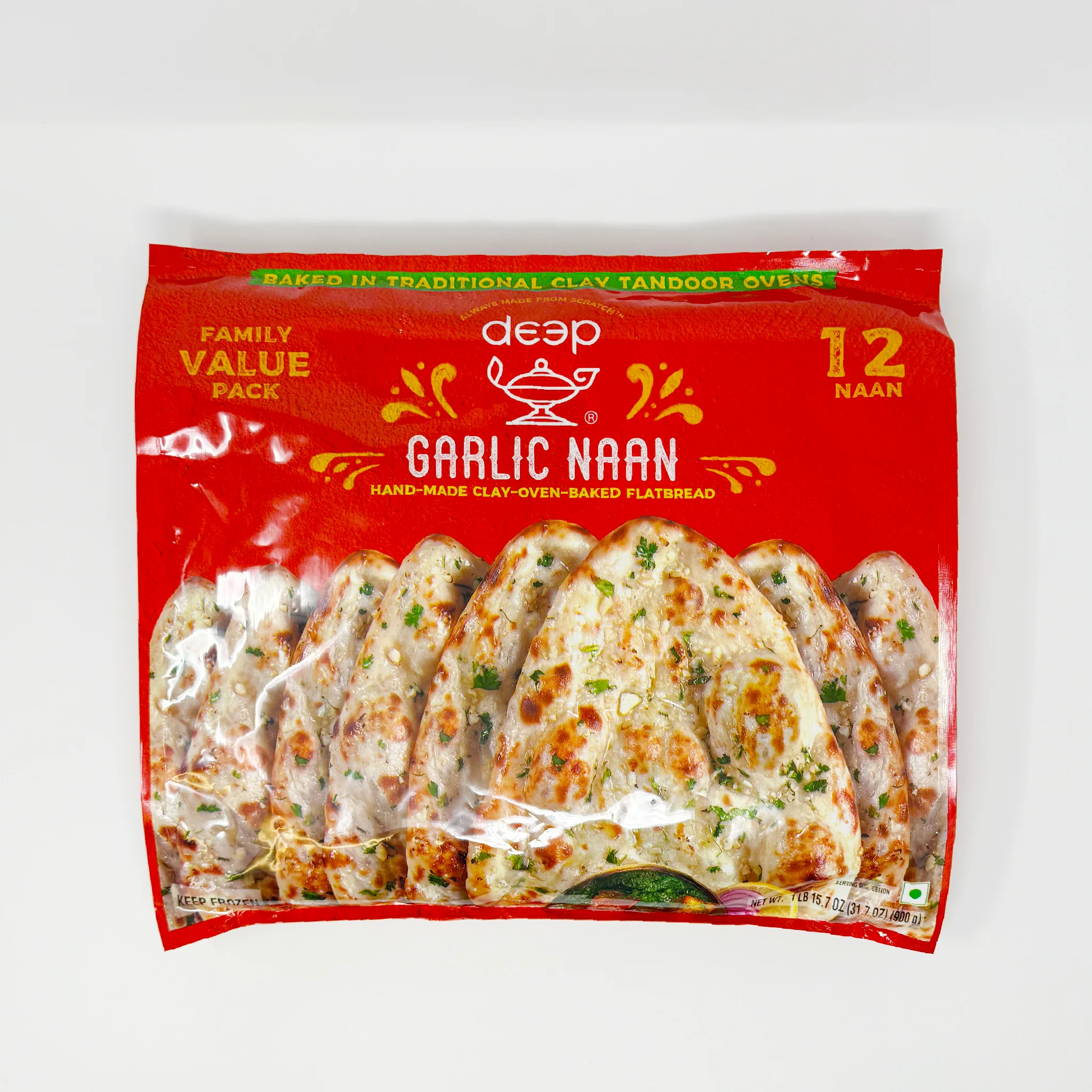 Deep Tandoori Naan Garlic family pack (In-Store Only)