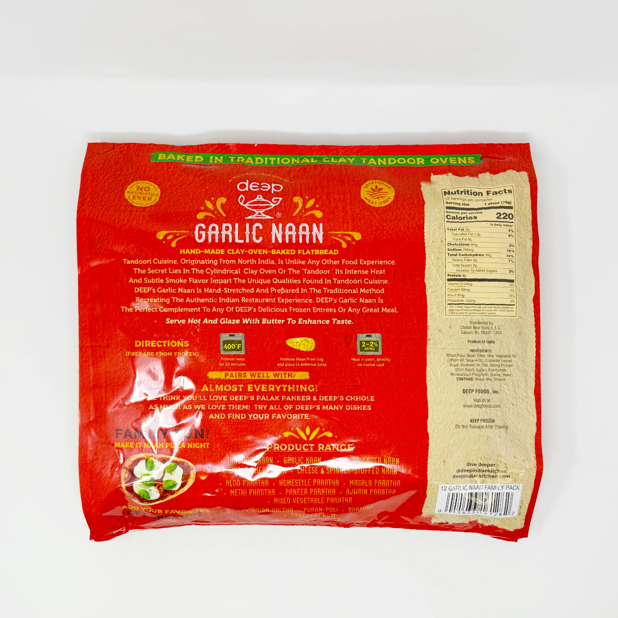 Deep Tandoori Naan Garlic family pack (In-Store Only) - Image 2