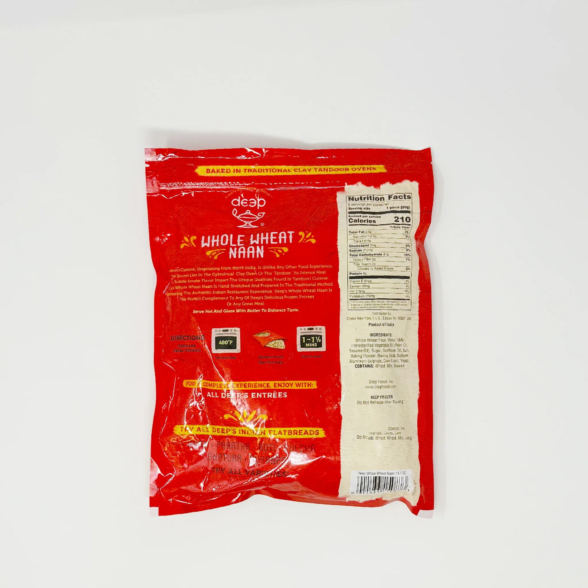 Deep Tandoori Naan whole wheat 5 pack (In-Store Only) - Image 2