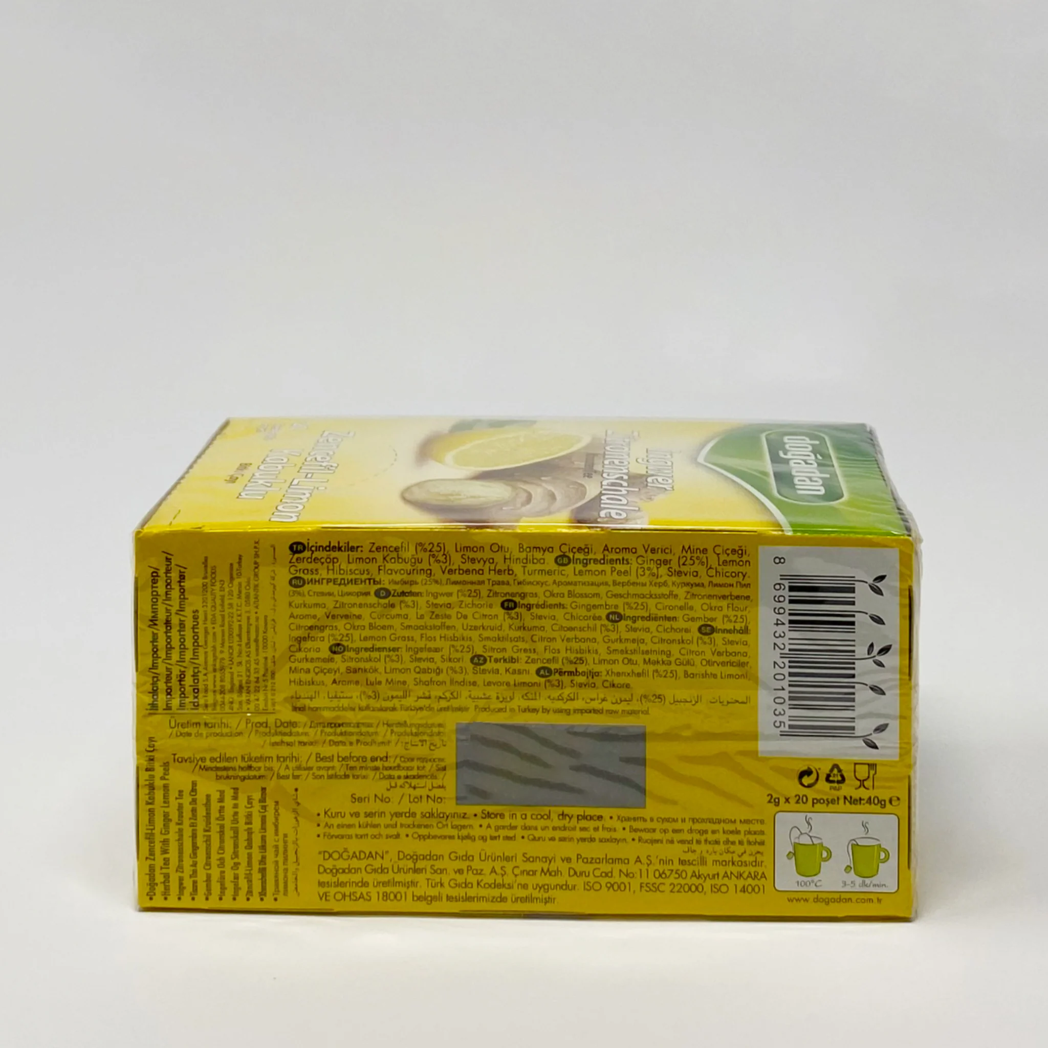 Dogadan Ginger lemon tea 20 bags - Image 2