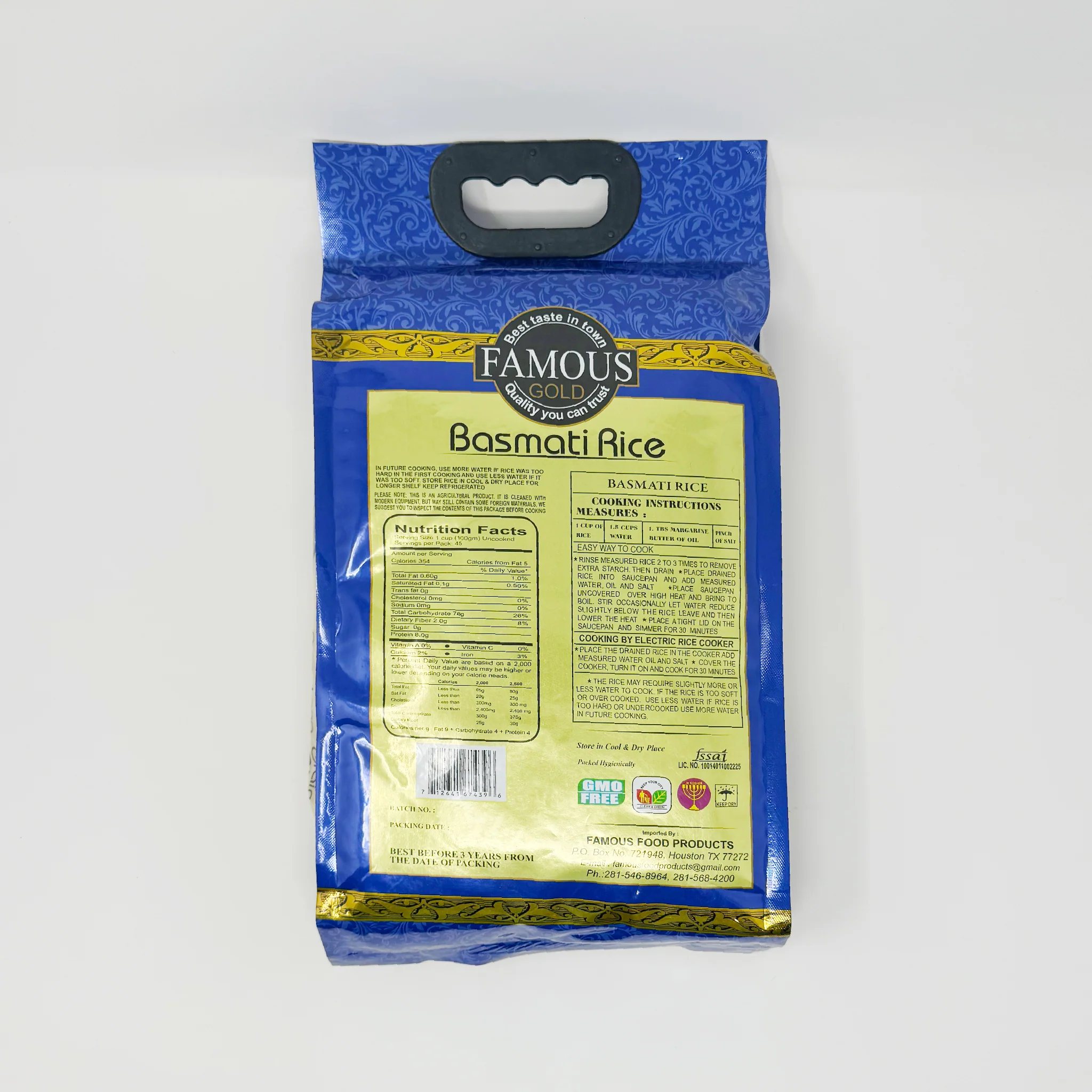 Famous Gold basmati rice 10 lb (In-Store Only) - Image 2