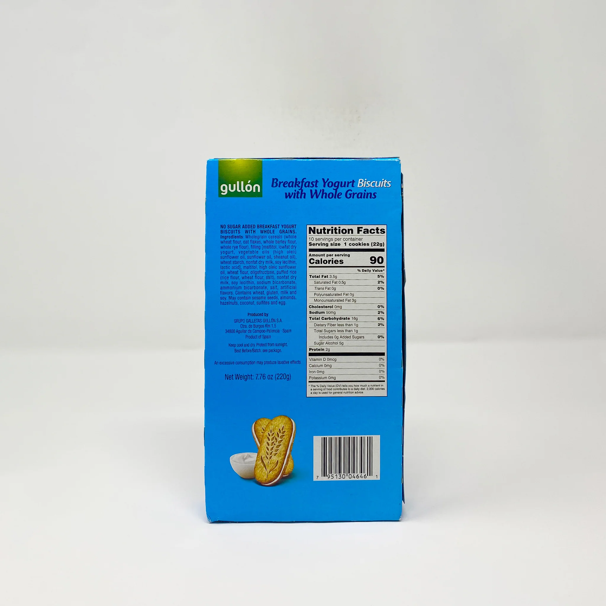 Gullon no sugar added breakfast yogurt biscuits 220g - Image 2