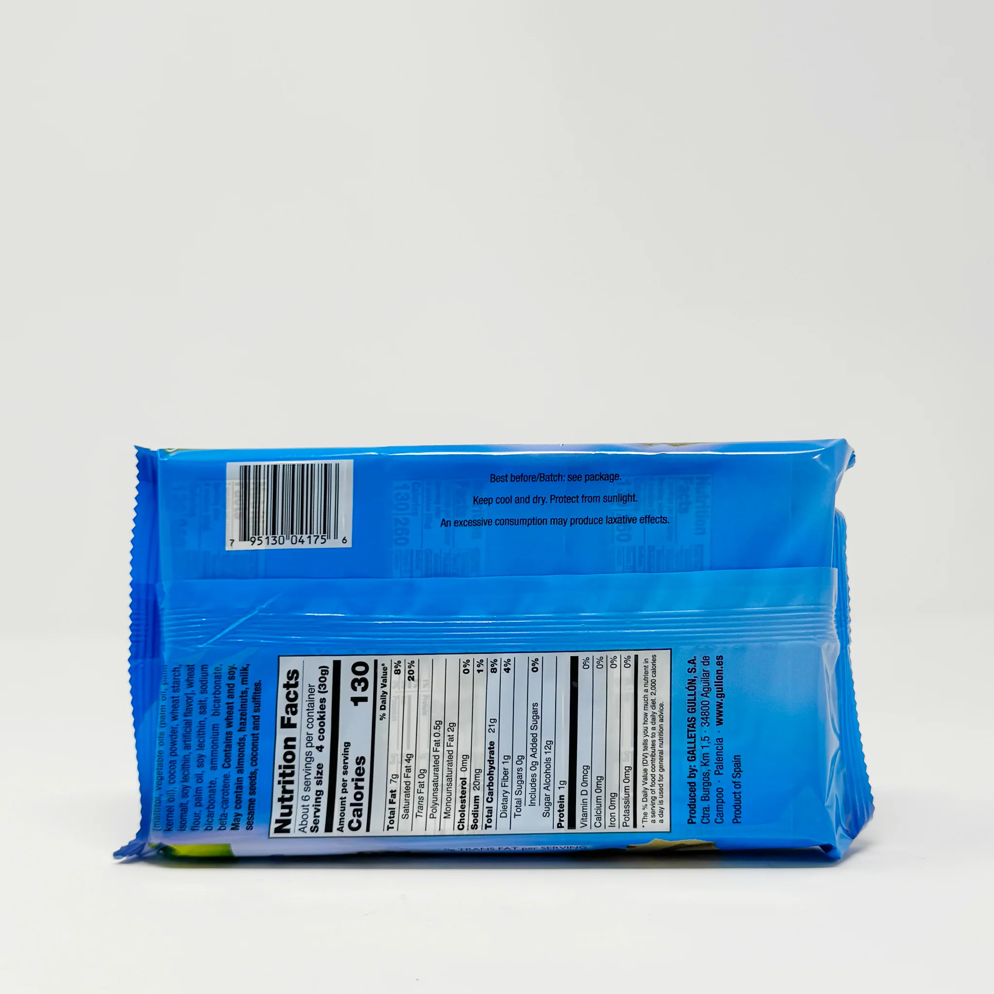 Gullon Sugar free Chocolate wafer 180g - Image 2
