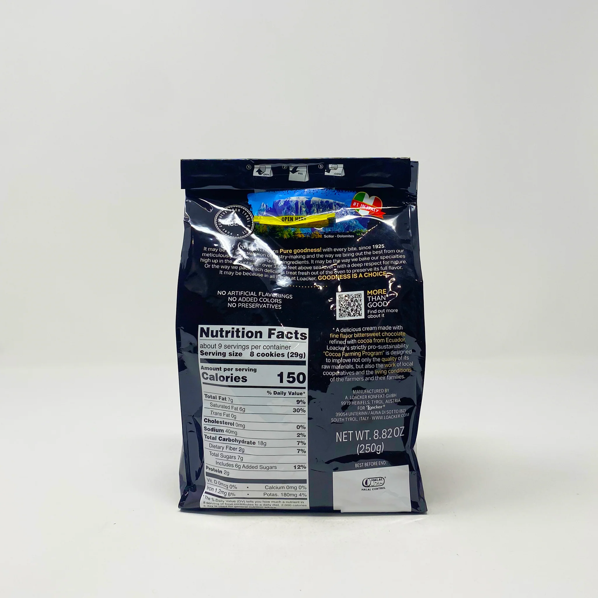 Loacher Dark Chocolate wafer cube 250g - Image 2