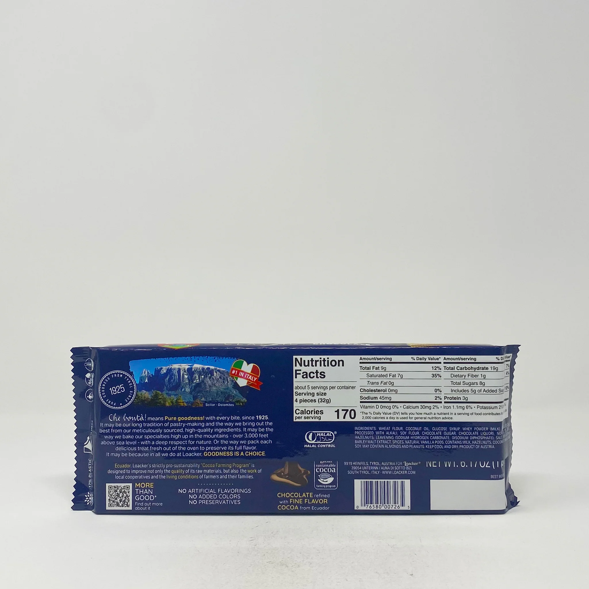 Loacker chocolate wafer 175g - Image 2