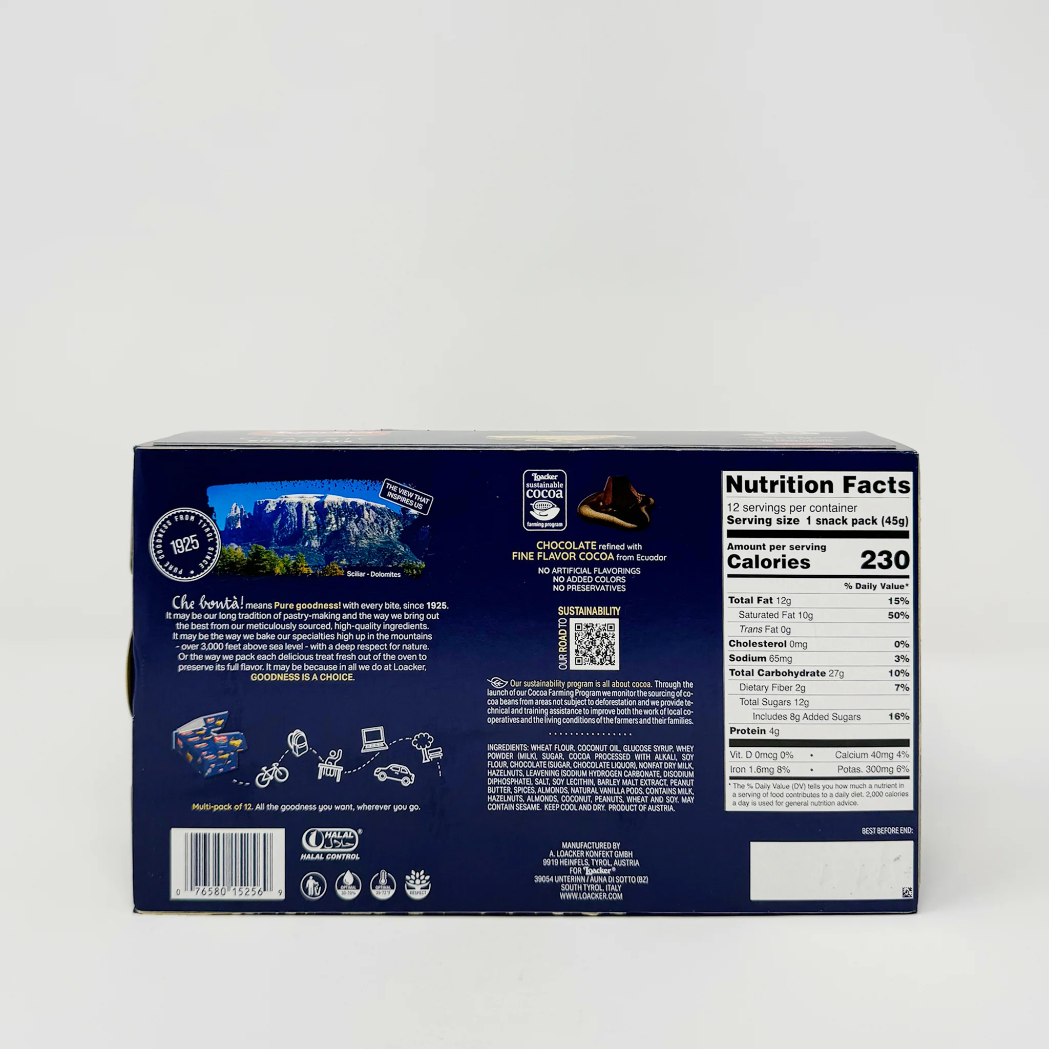 Loacker classic chocolate wafer 45g*12 - Image 2