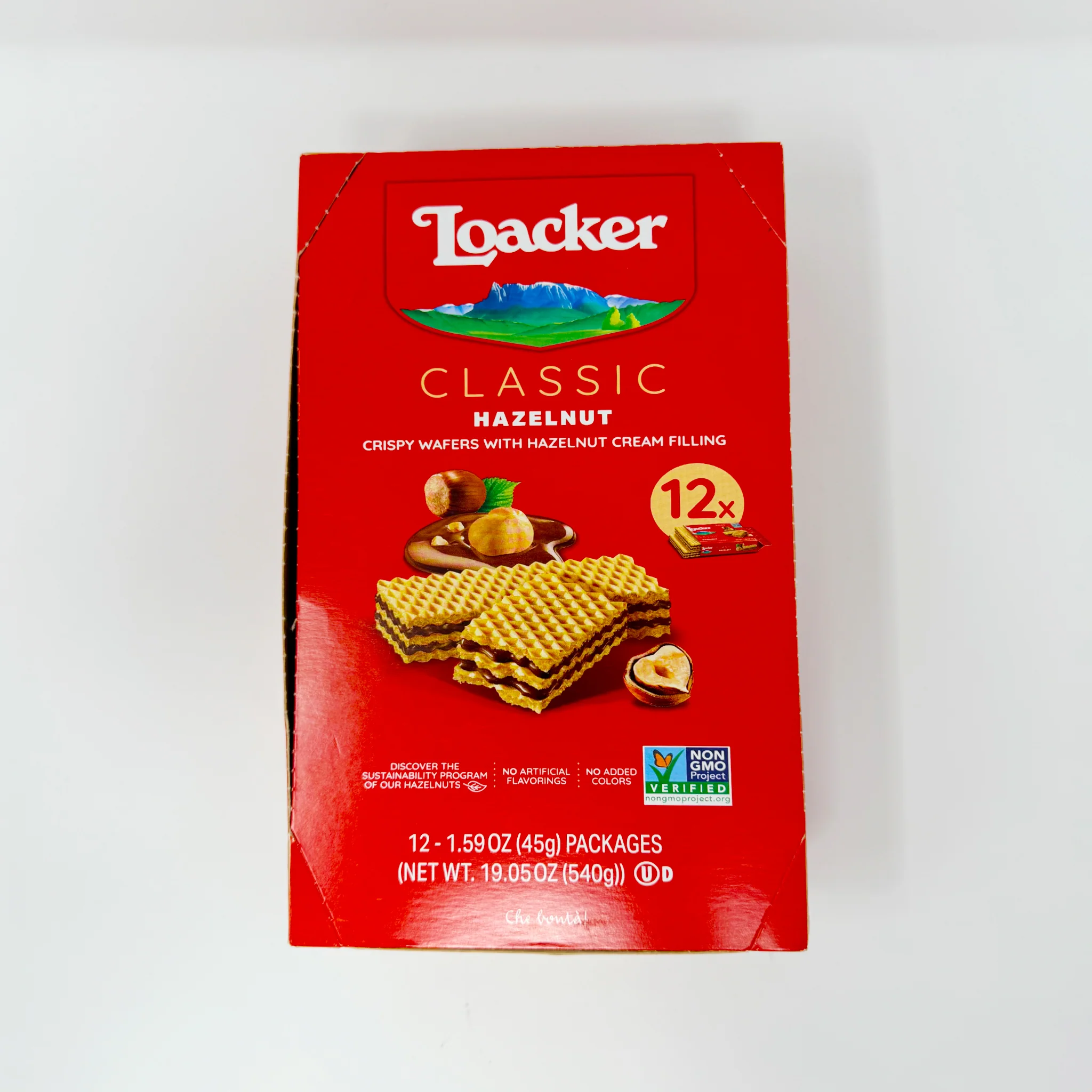 Loacker classic Hazelnut wafer 45g*12