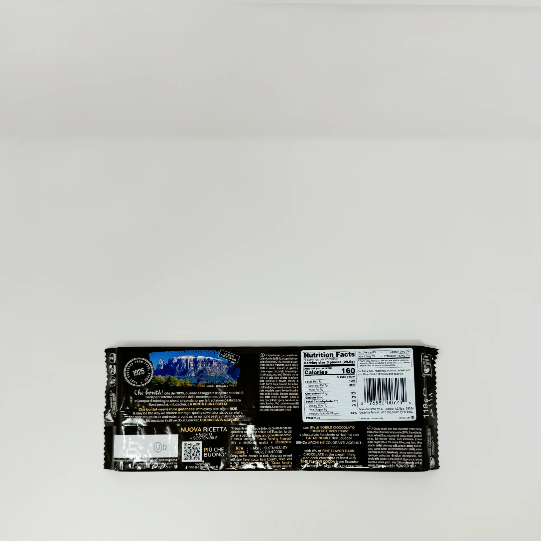 Loacker Dark chocolate wafer 118g - Image 2