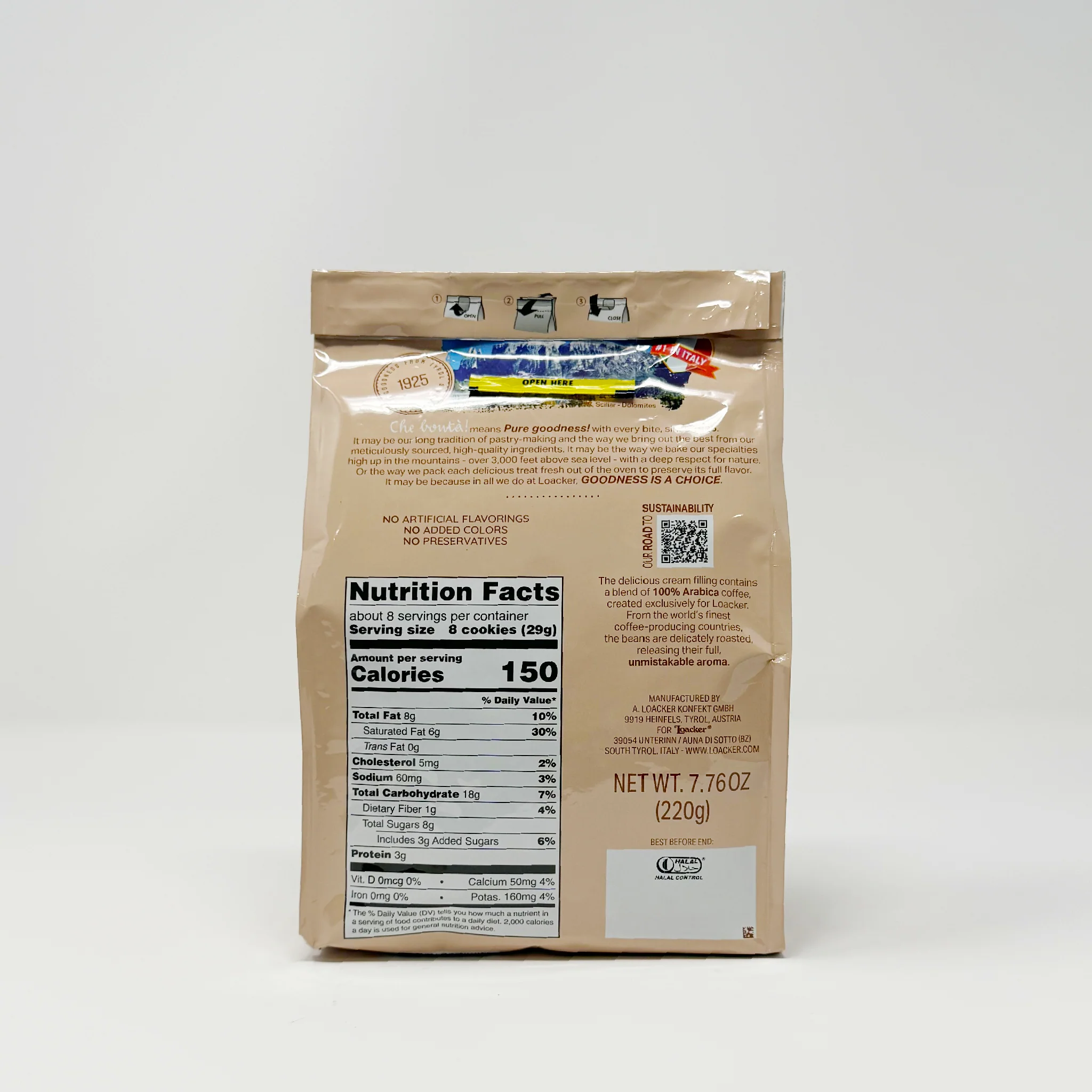 Loacker Quadratini cappuccino 220g - Image 2