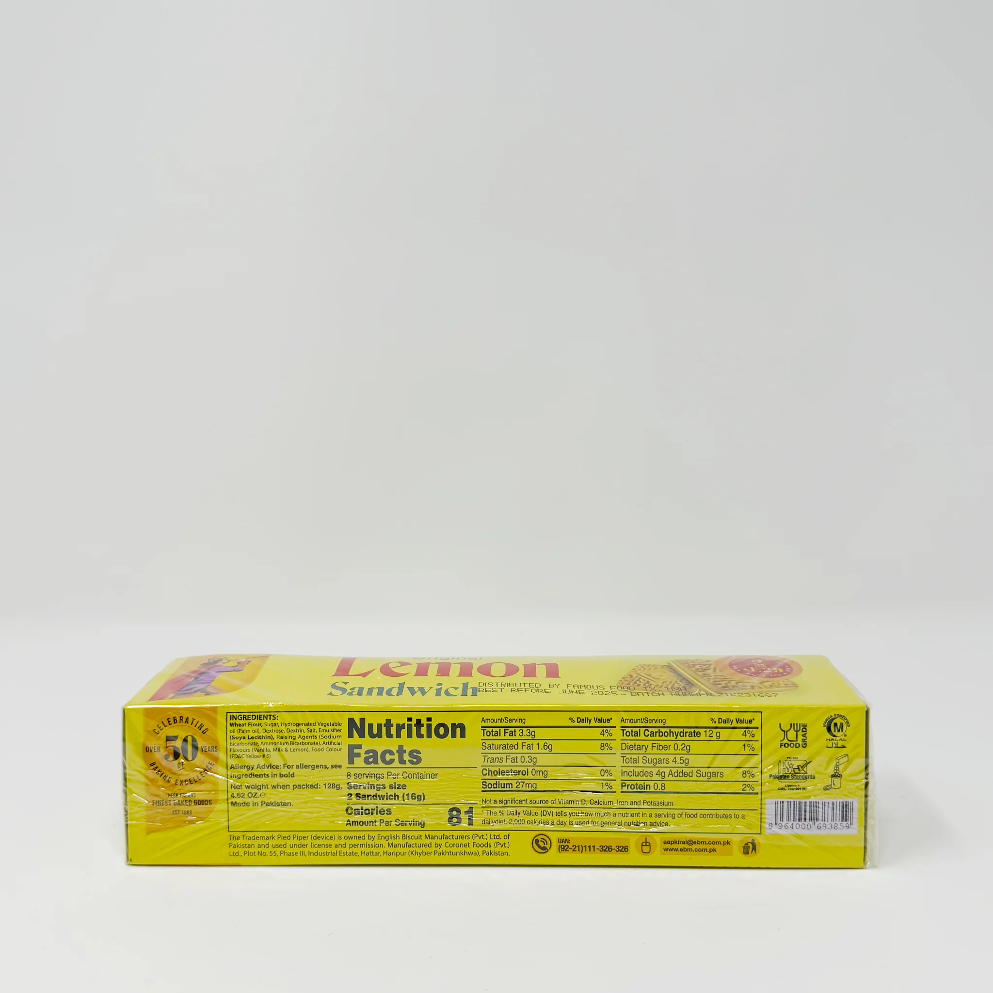 LU Lemon sandwich Biscuit 128g - Image 2