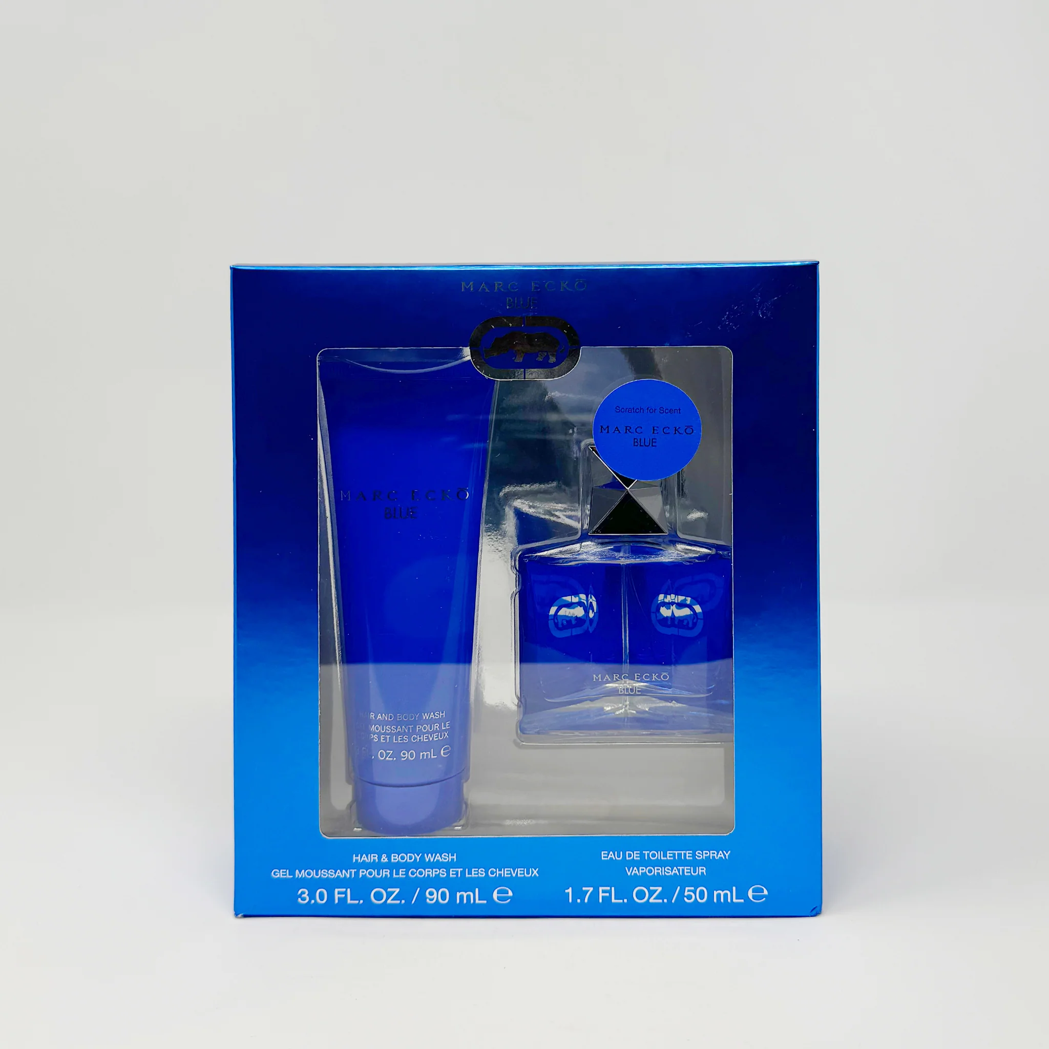 Marc Ecko blue set Perfume 50ml & Hair, Body wash 90ml