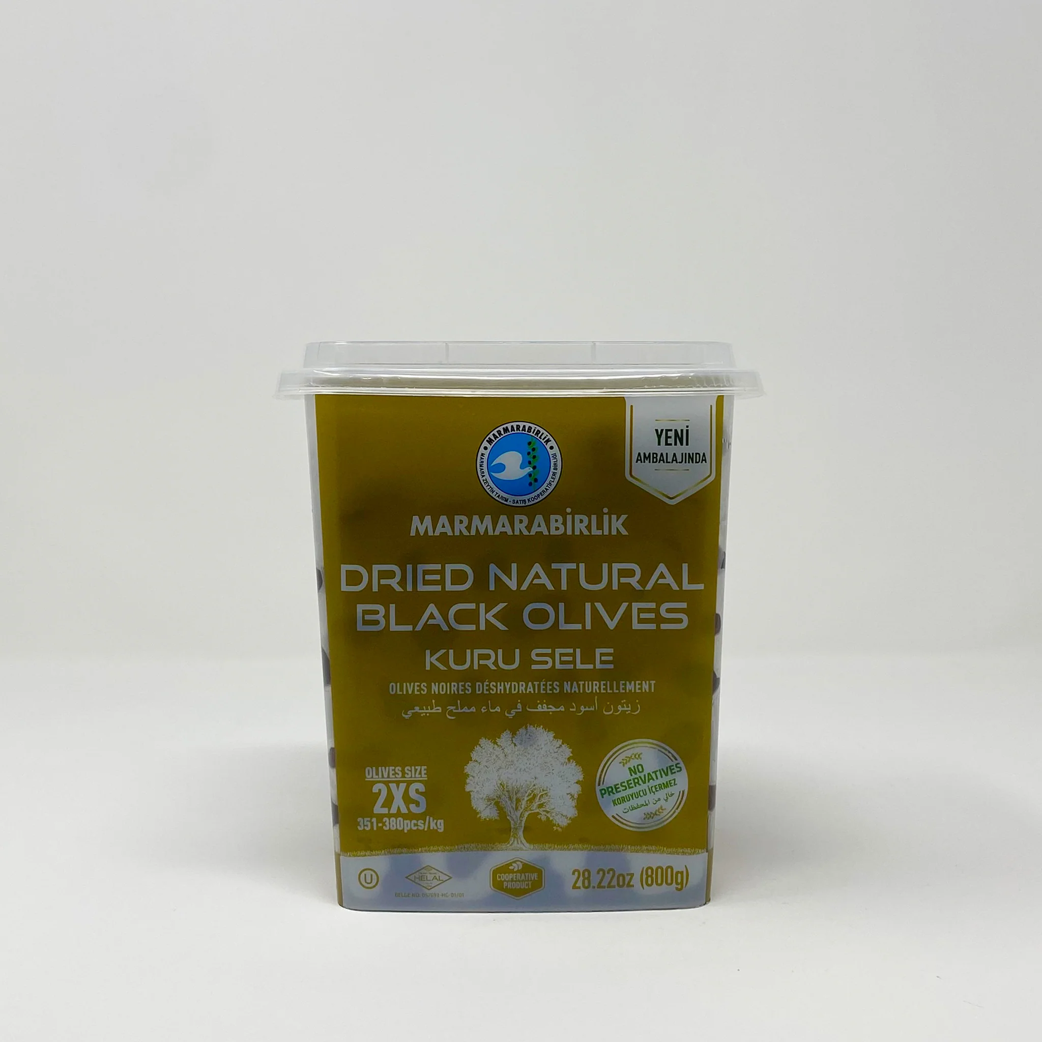 Marmarabirlik dried black olives 2XS 800g