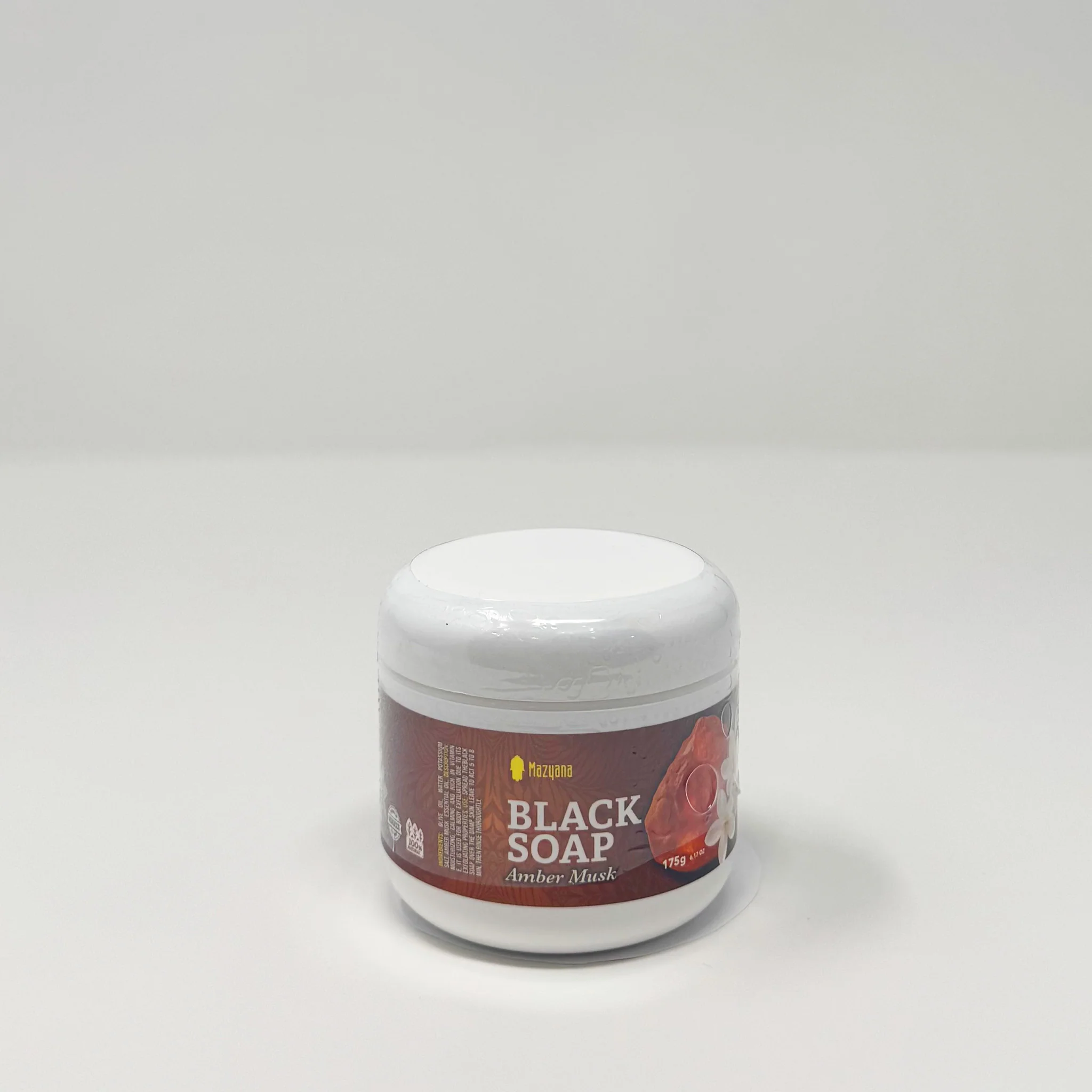 Mazyana Black soap Amber misk 175g