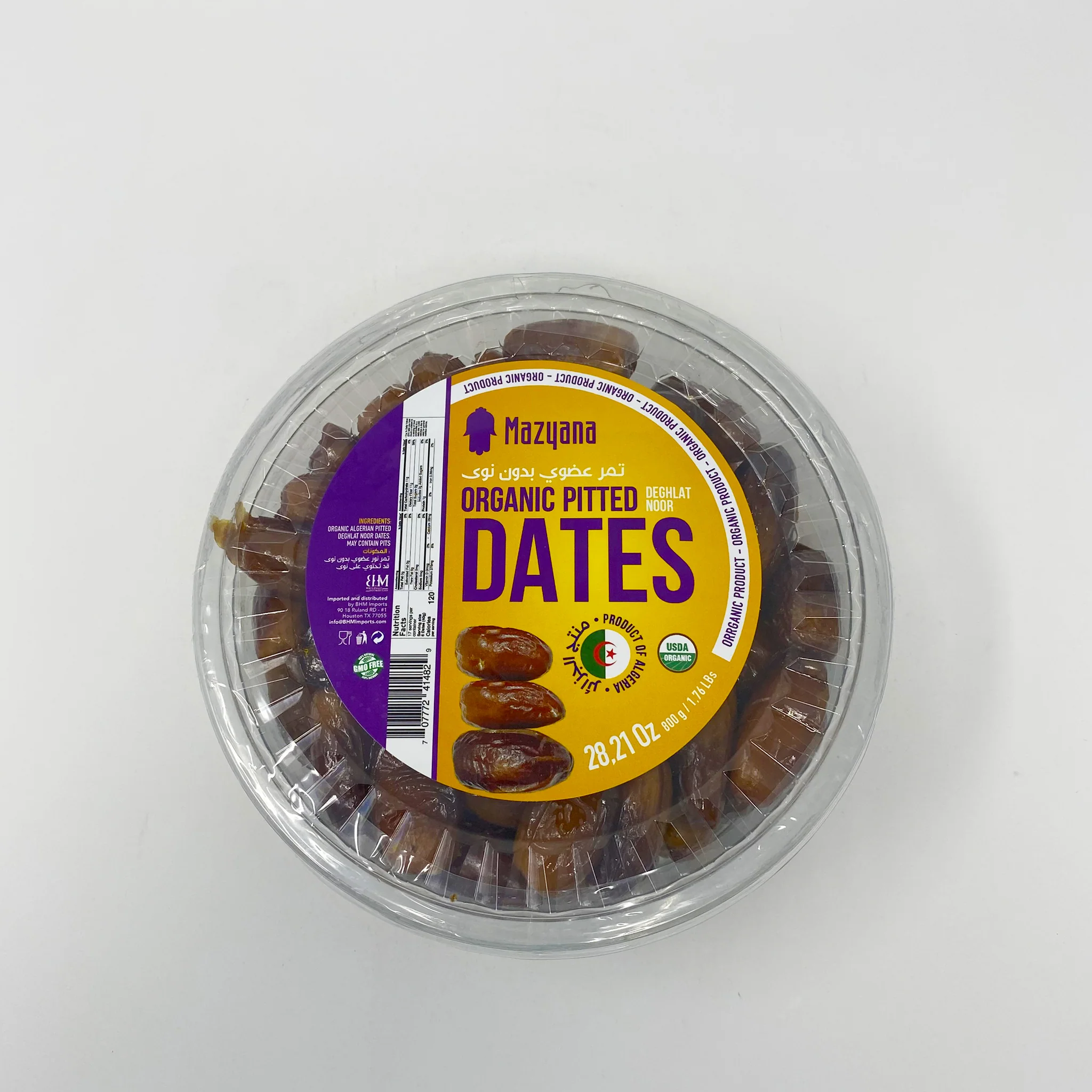 Mazyana organic pitted Dates 800g