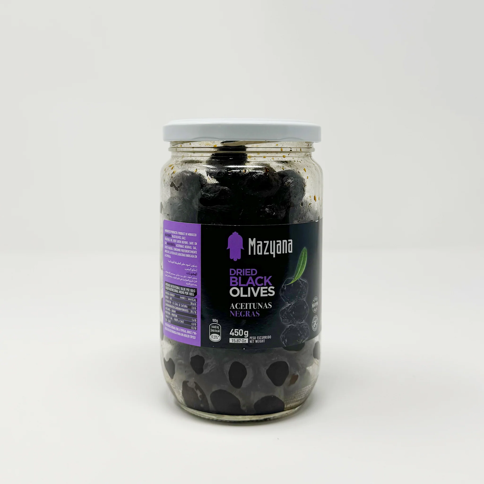 Mazyana Dried Black Olives 450g
