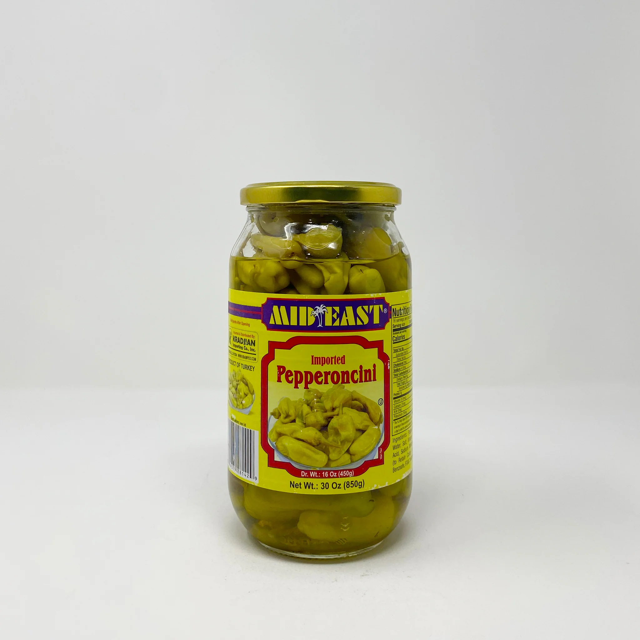 Mid East pepperoncini pickle jar 850g