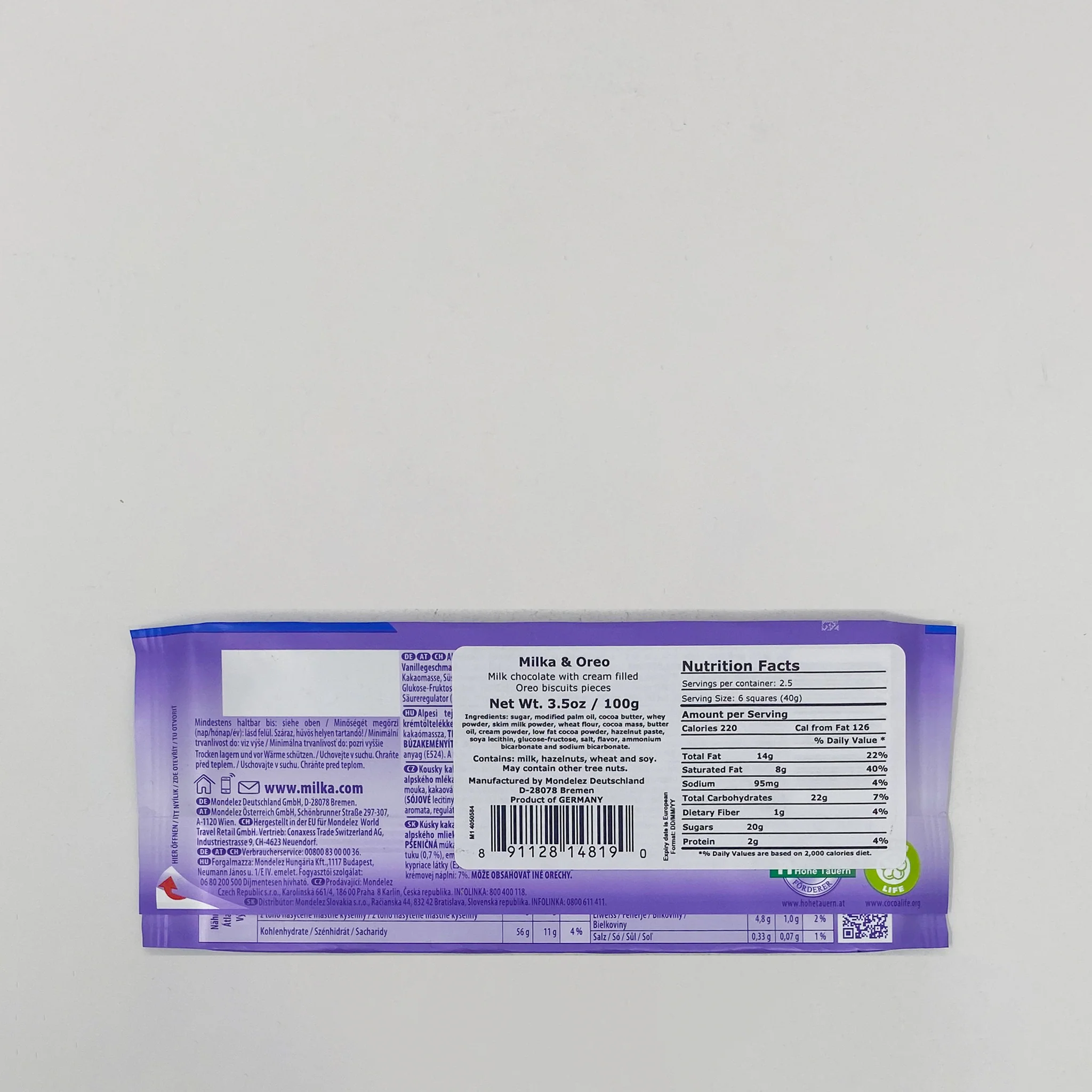 Milka Oreo chocolate 100g - Image 2