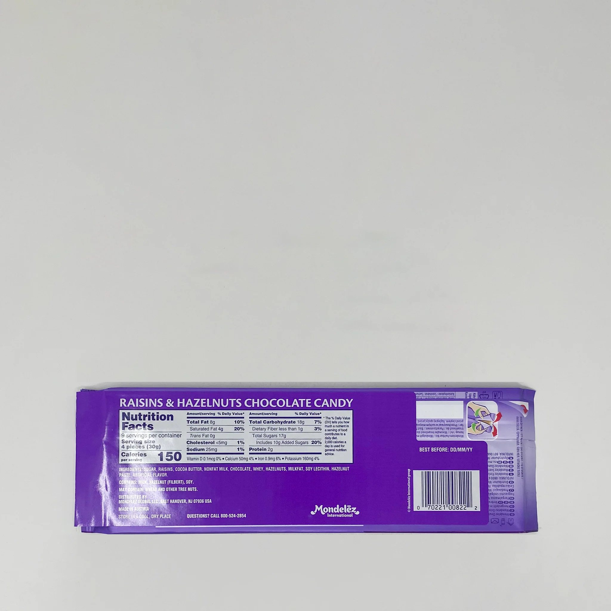 Milka Raising & Hazelnuts chocolate 250g - Image 2