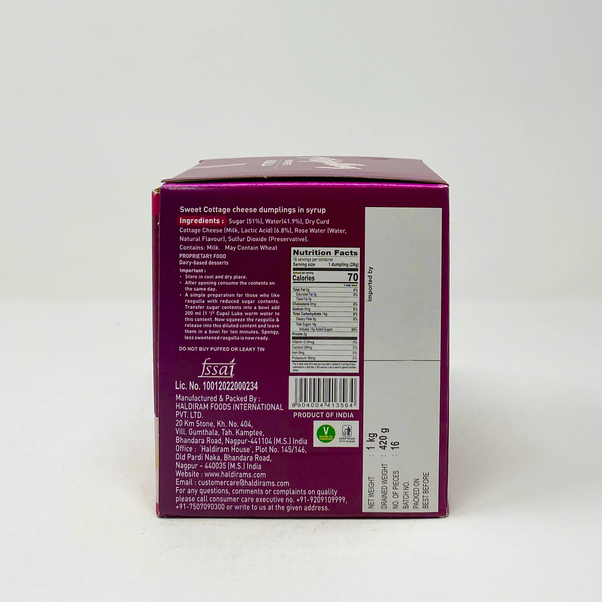 Moplleey Rasgulla 2.2 Lb - Image 2