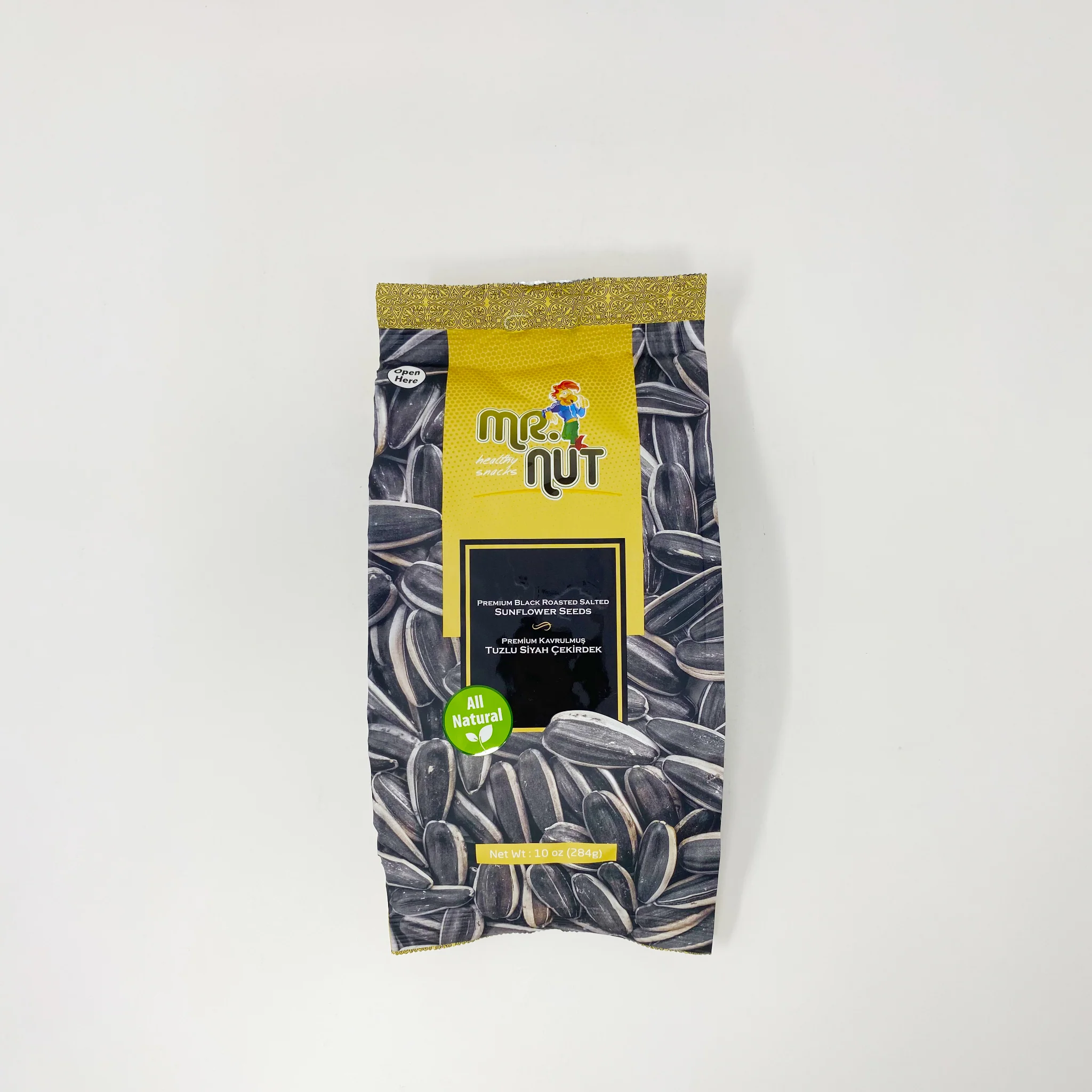 Mr nut sunflower black roasted salted seeds 284g