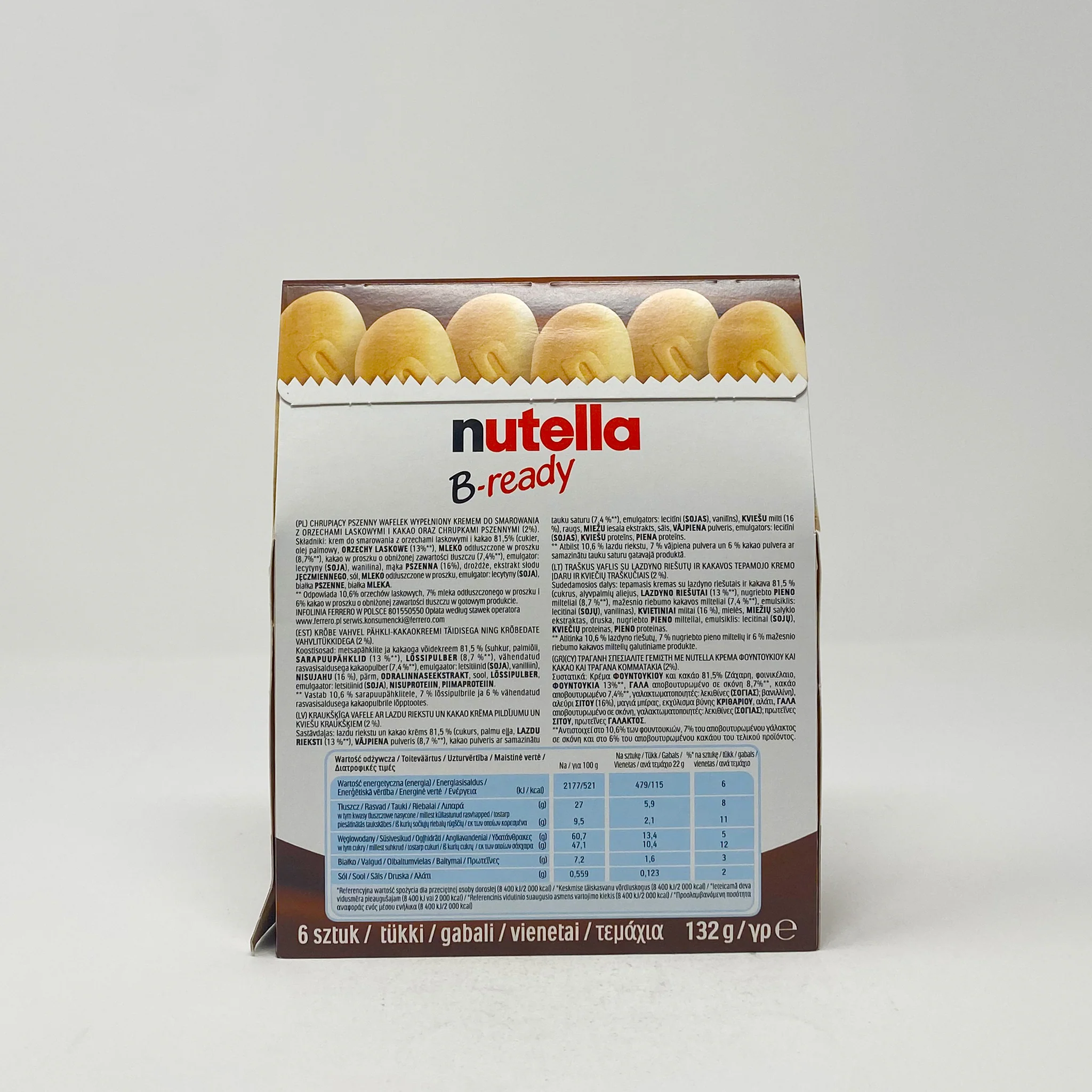 Nutella B-Ready chocolate finger X6 - Image 2
