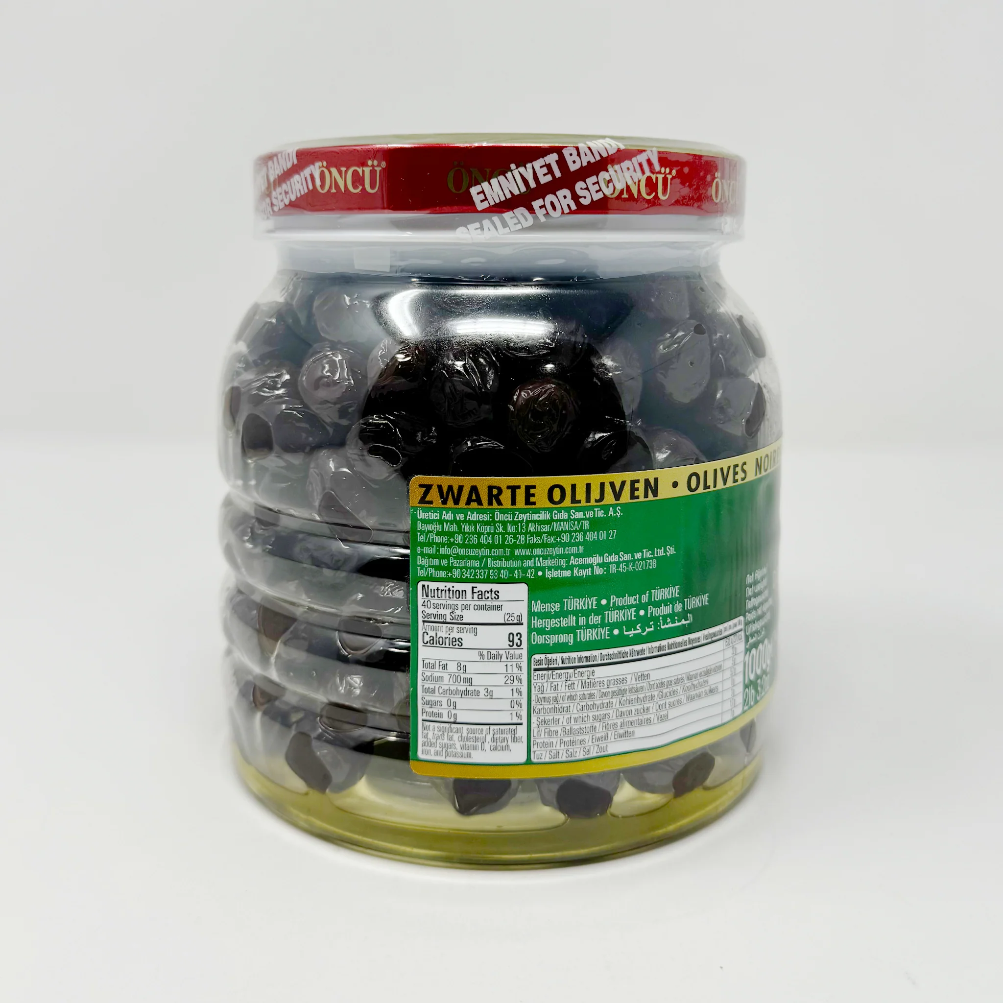 Oncu black olives 1000g - Image 2
