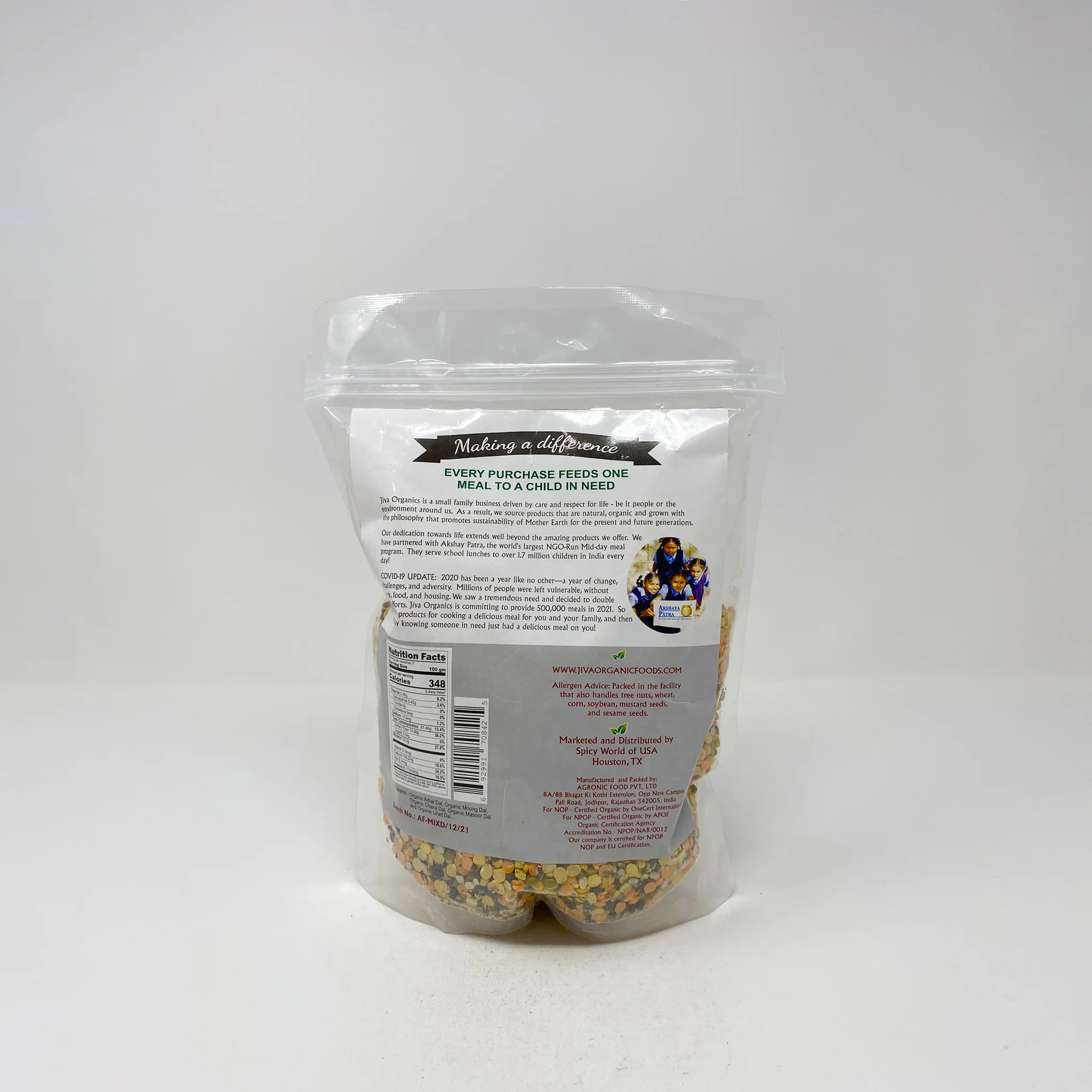 Organic lentils Mix dal 2lb - Image 2
