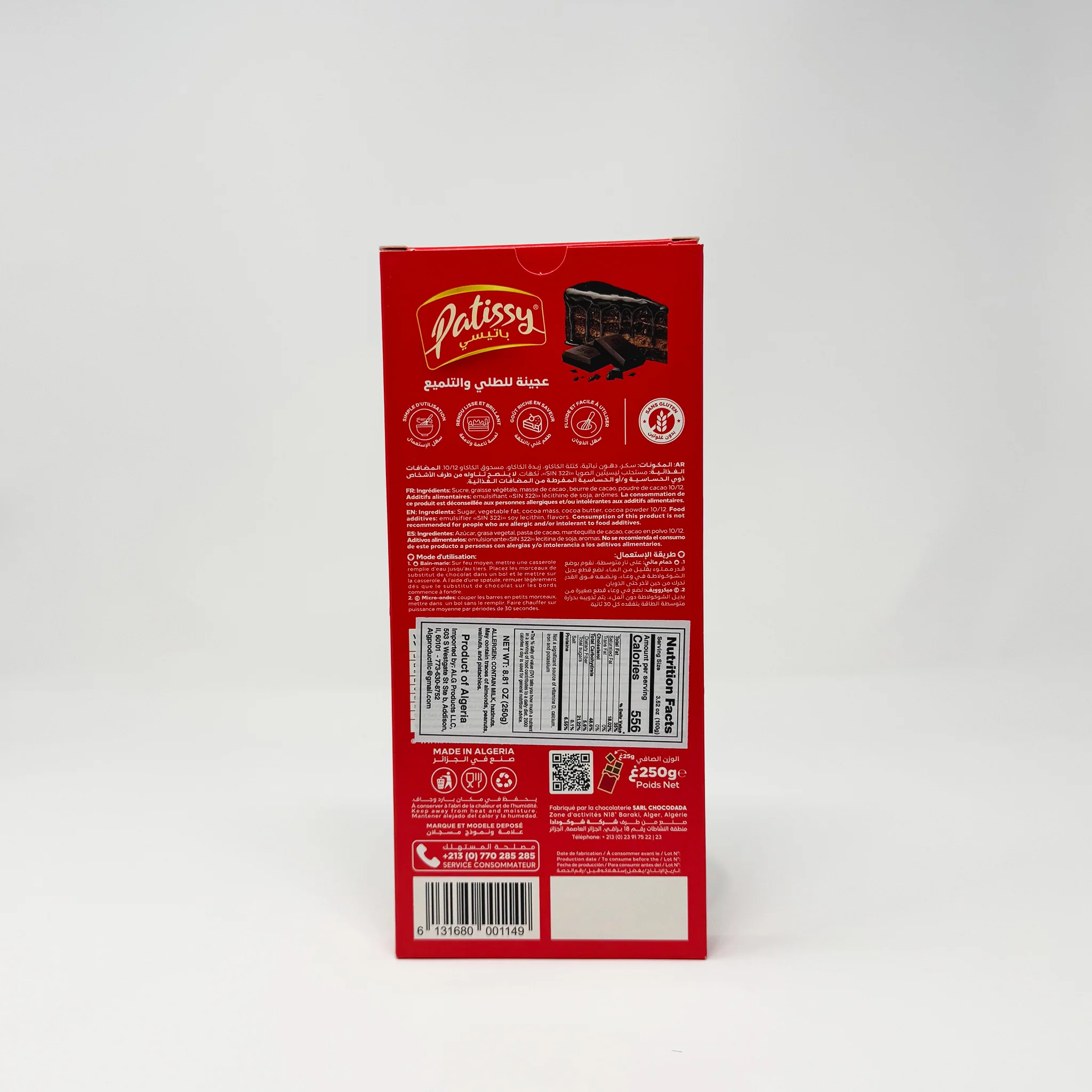 Patissy dark Algerian chocolate 250g - Image 2