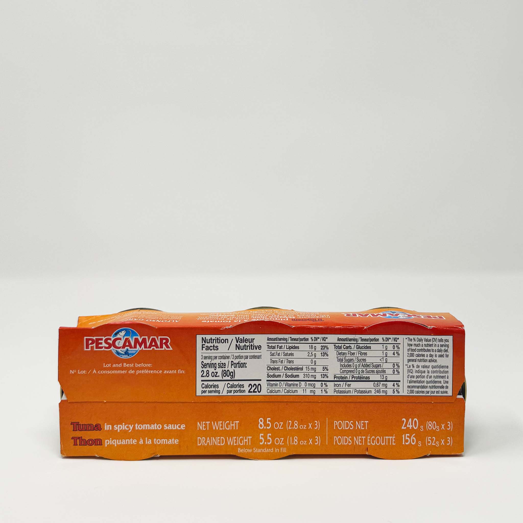 Pescamar chunks tuna in spicy tomato sauce 80g*3 - Image 2
