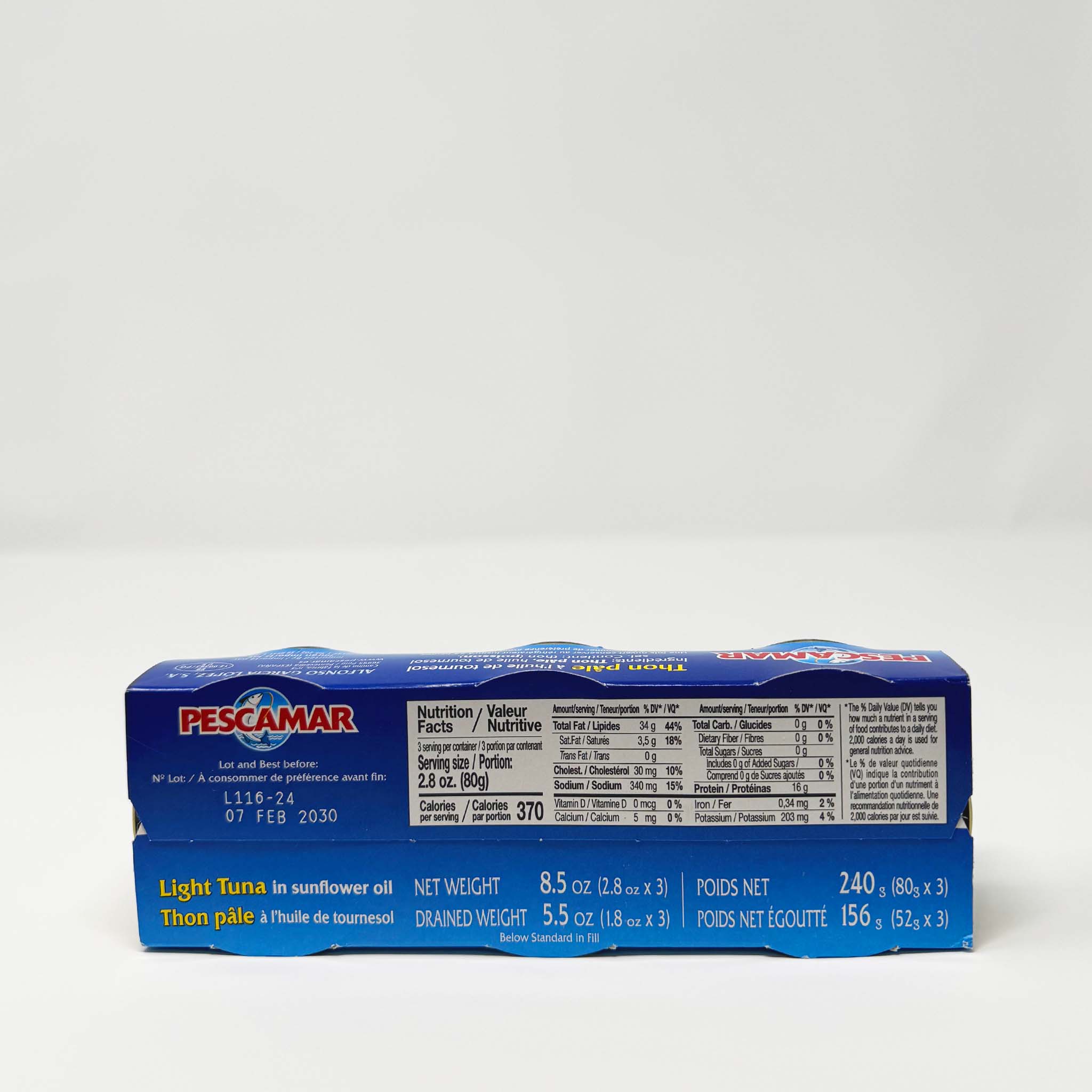 Pescamar chunks tuna in Sunflower Oil 80g*3 - Image 2